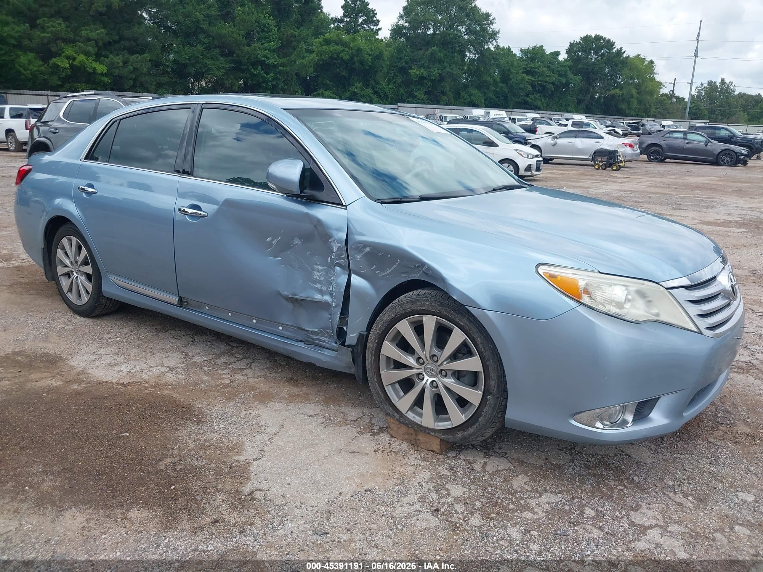 2011 Toyota Avalon Limited Light Blue vin: 4T1BK3DB6BU433166