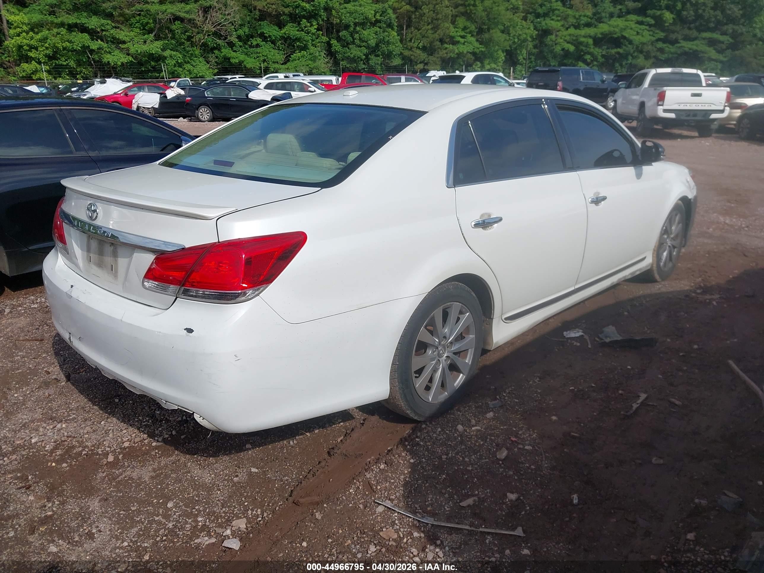 2011 Toyota Avalon Limited White vin: 4T1BK3DB6BU439016
