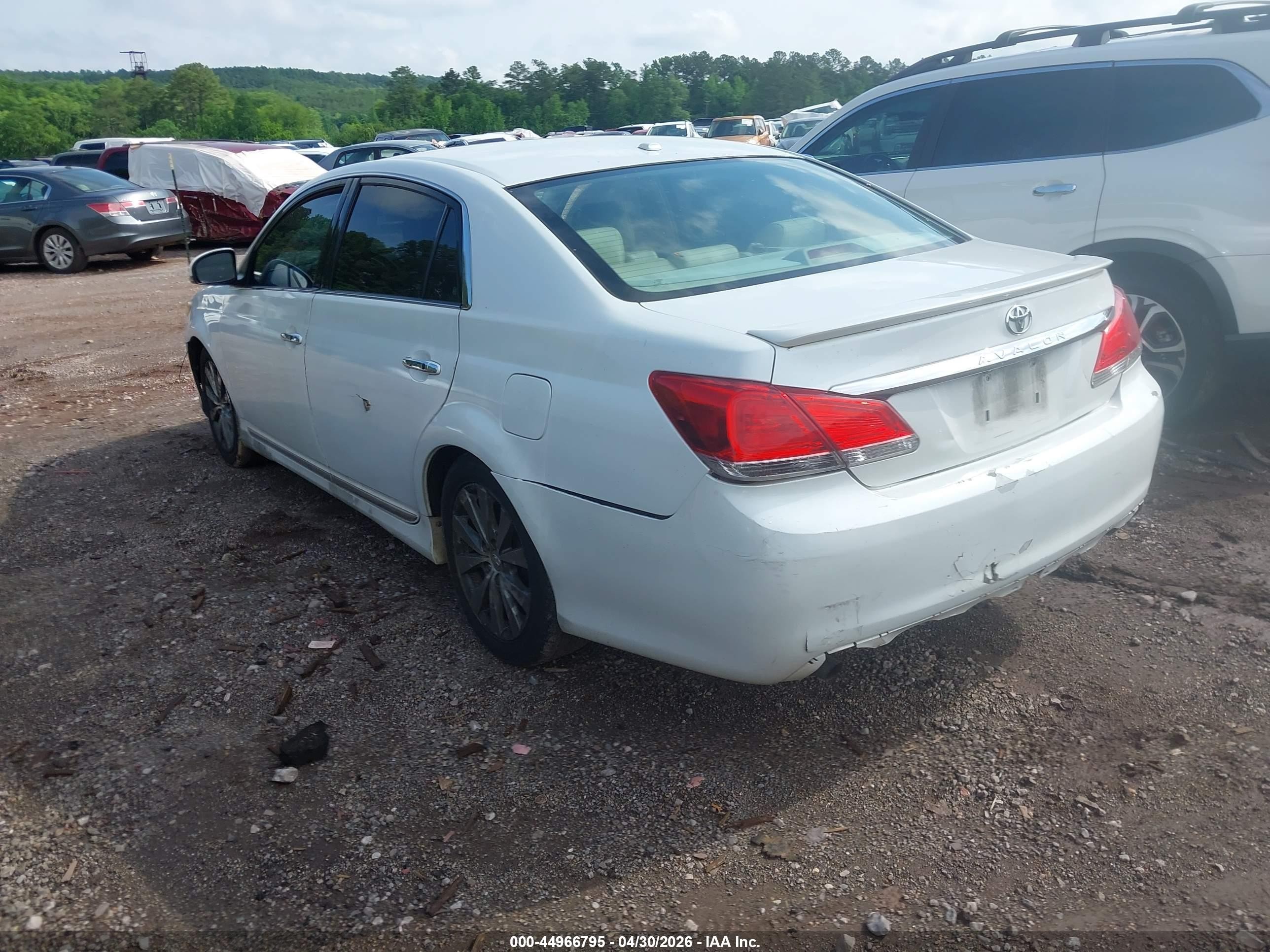 2011 Toyota Avalon Limited White vin: 4T1BK3DB6BU439016