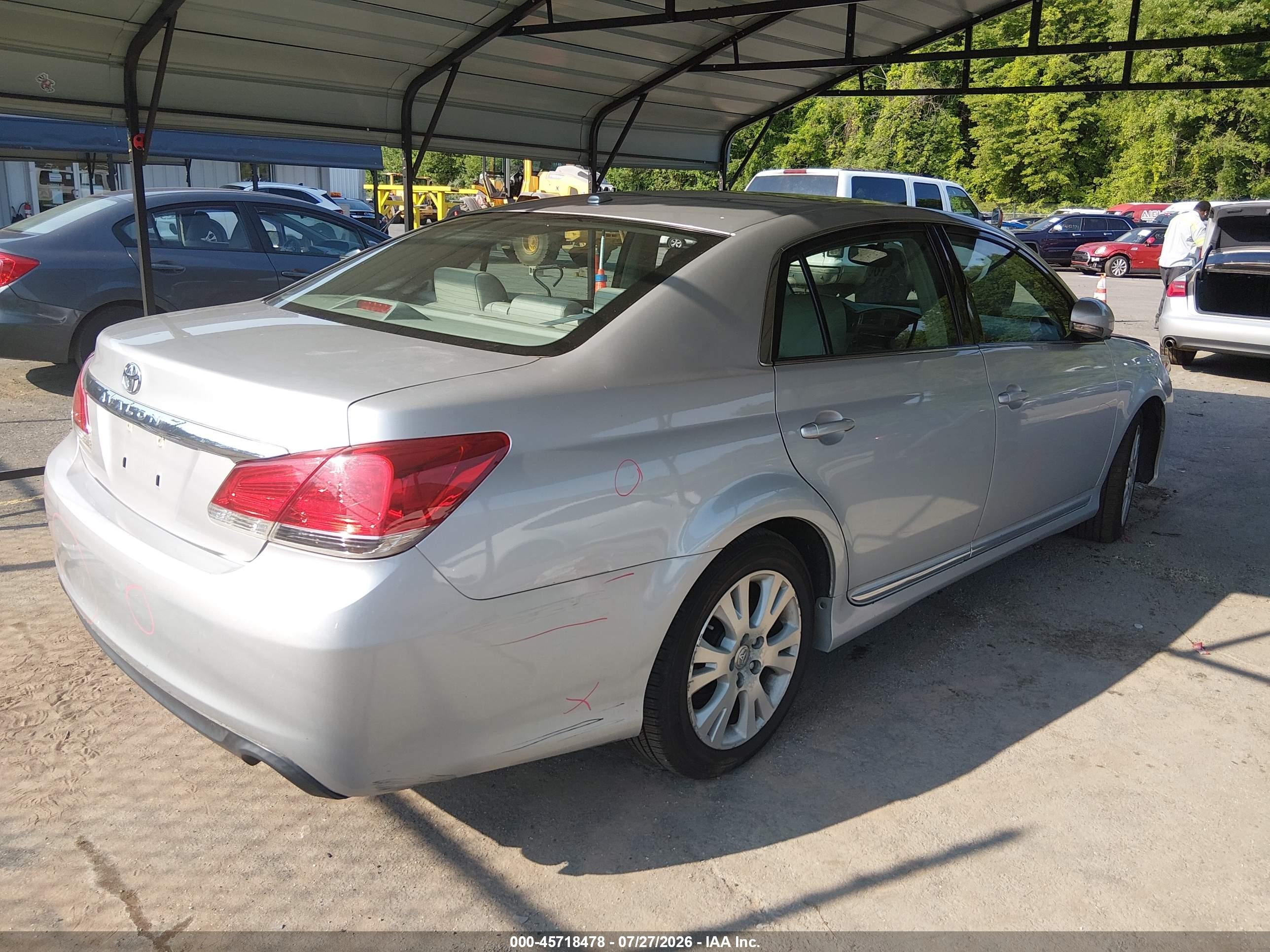 2012 Toyota Avalon   Silver vin: 4T1BK3DB6CU448459