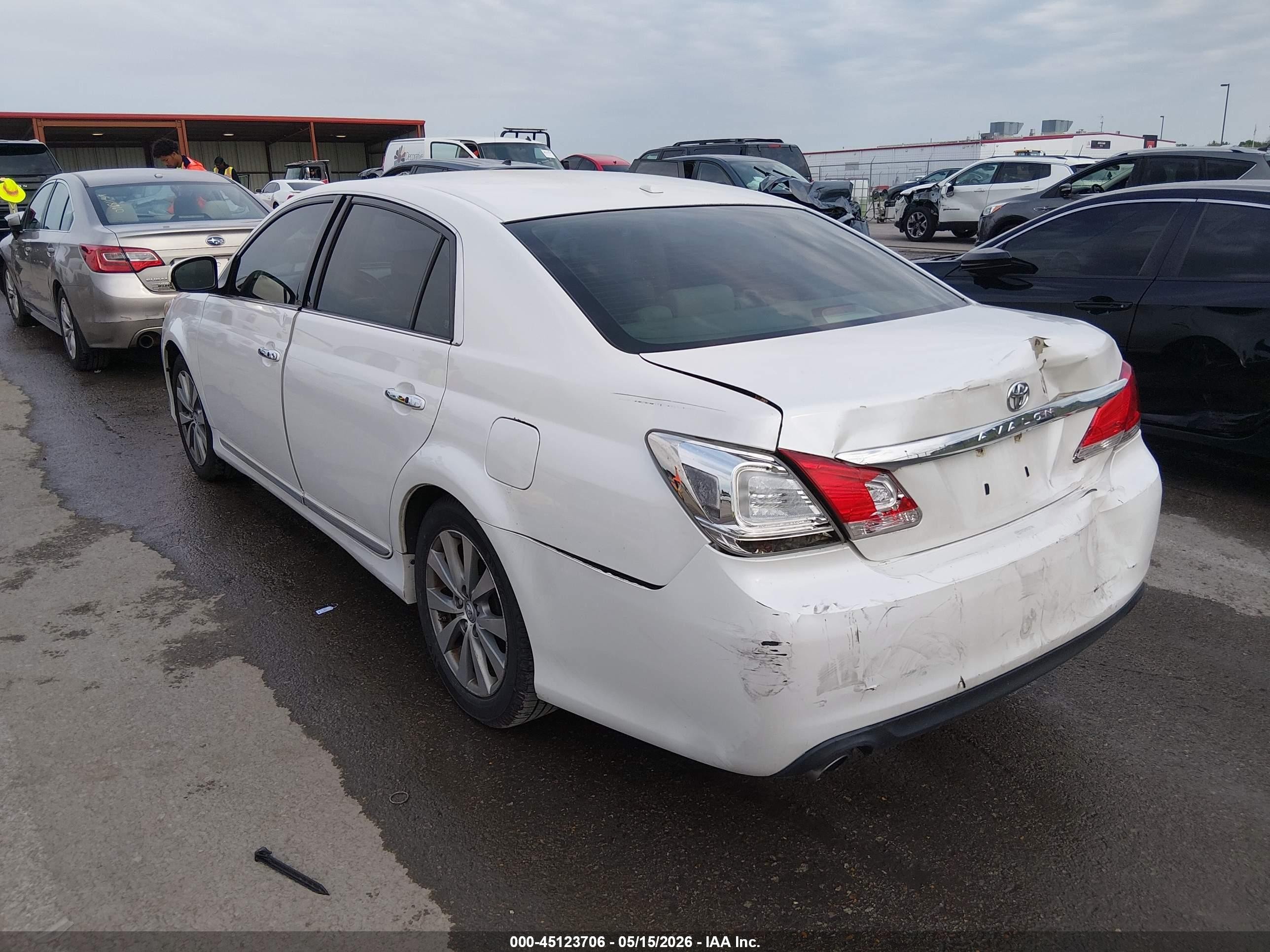 2012 Toyota Avalon Limited White vin: 4T1BK3DB6CU470137