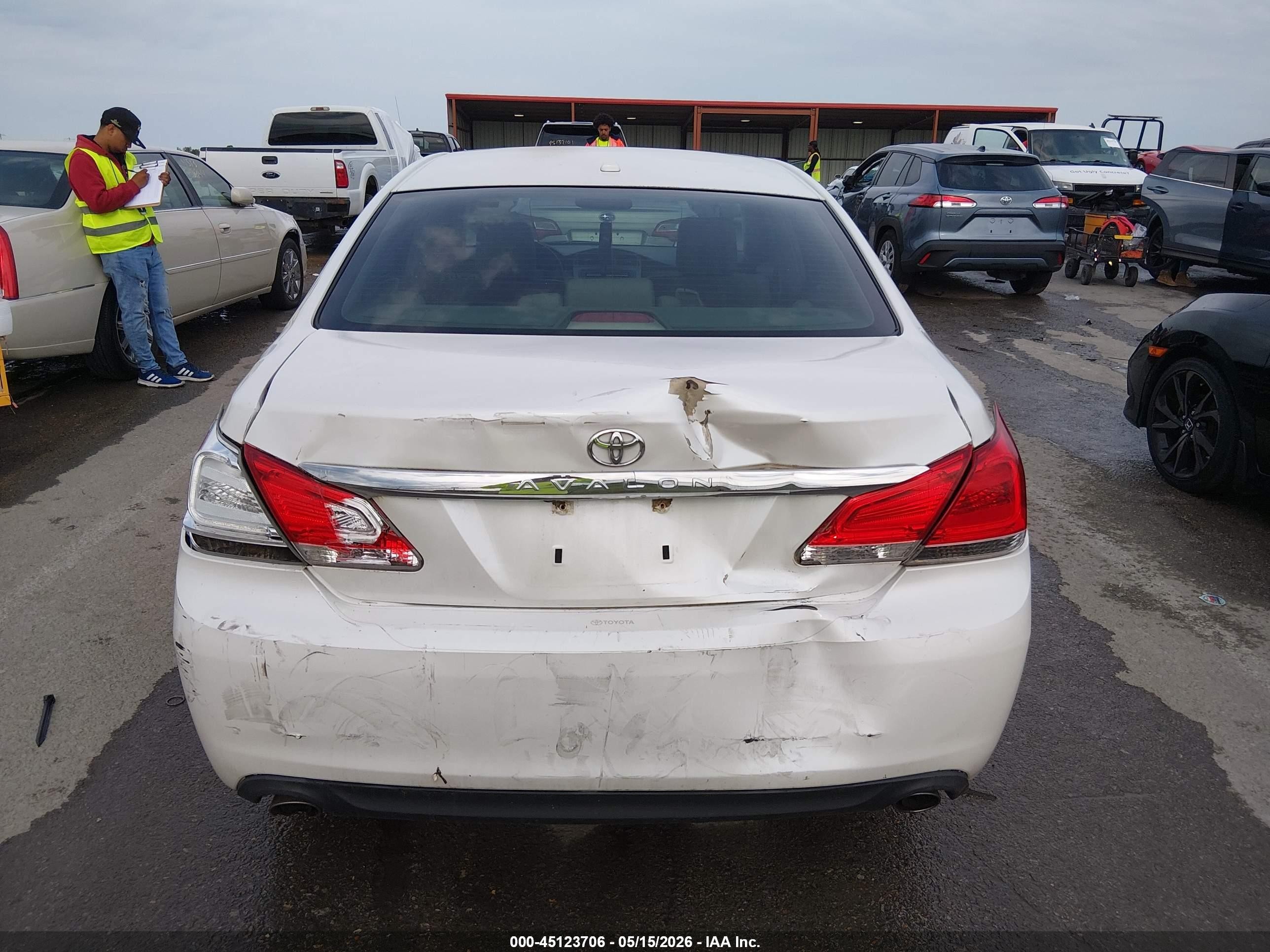 2012 Toyota Avalon Limited White vin: 4T1BK3DB6CU470137