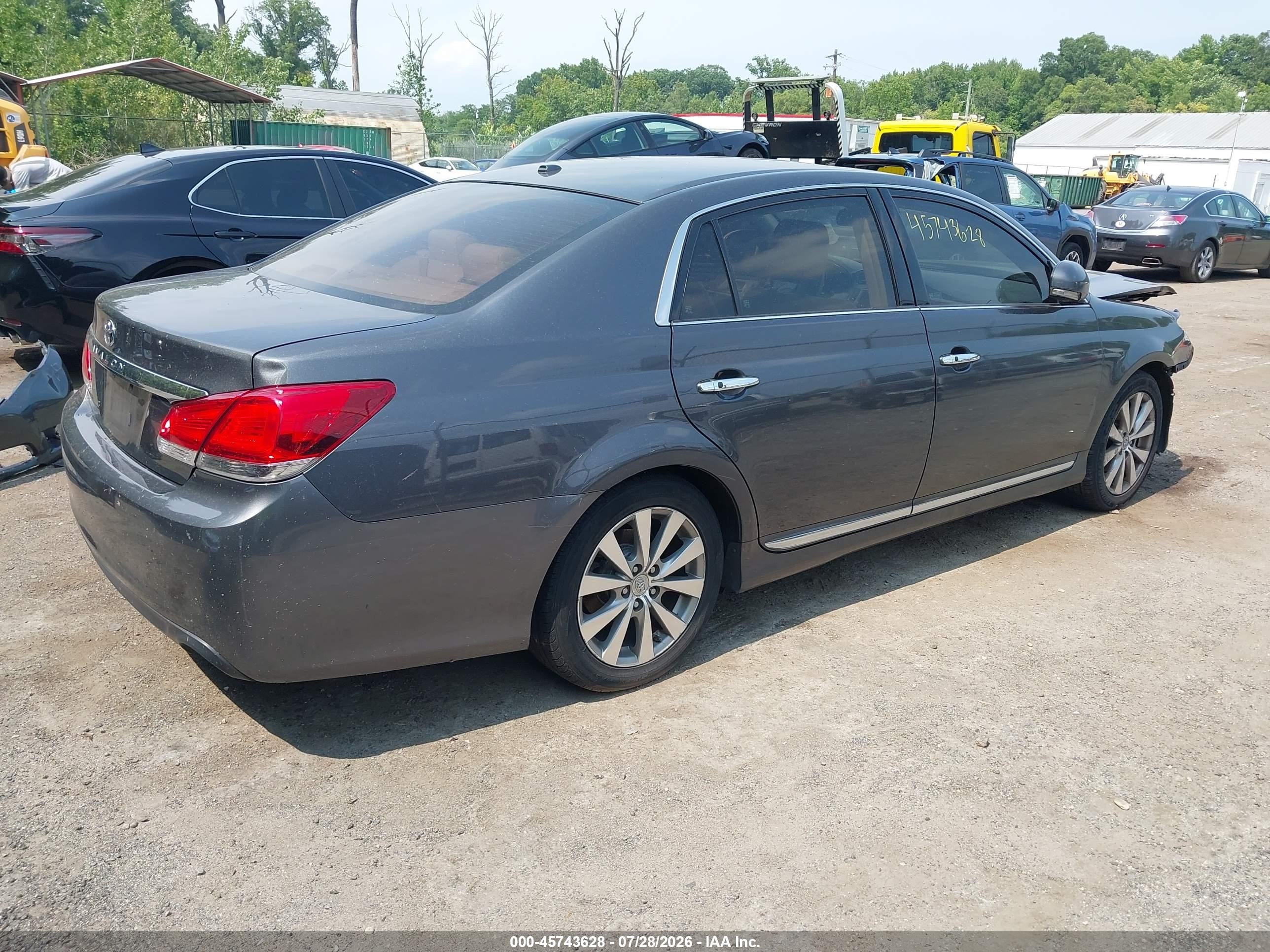2011 Toyota Avalon Limited Gray vin: 4T1BK3DB7BU383863