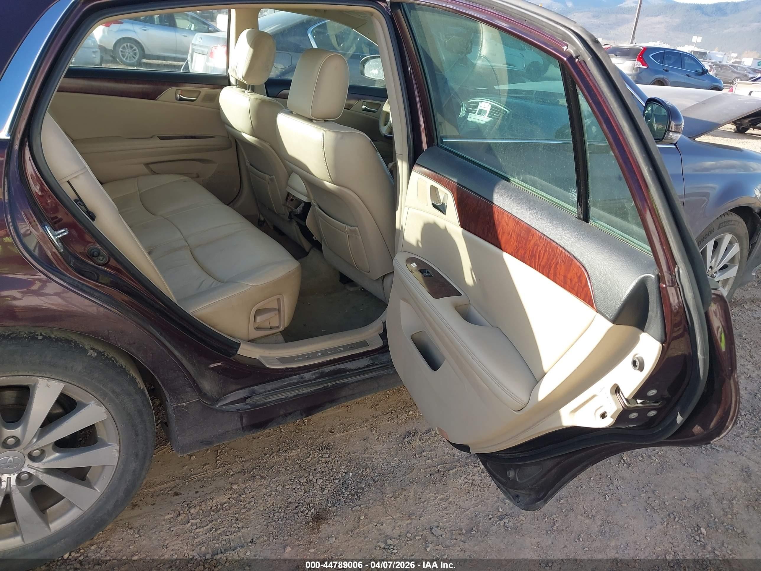 2011 Toyota Avalon Limited Бордовый vin: 4T1BK3DB7BU392434