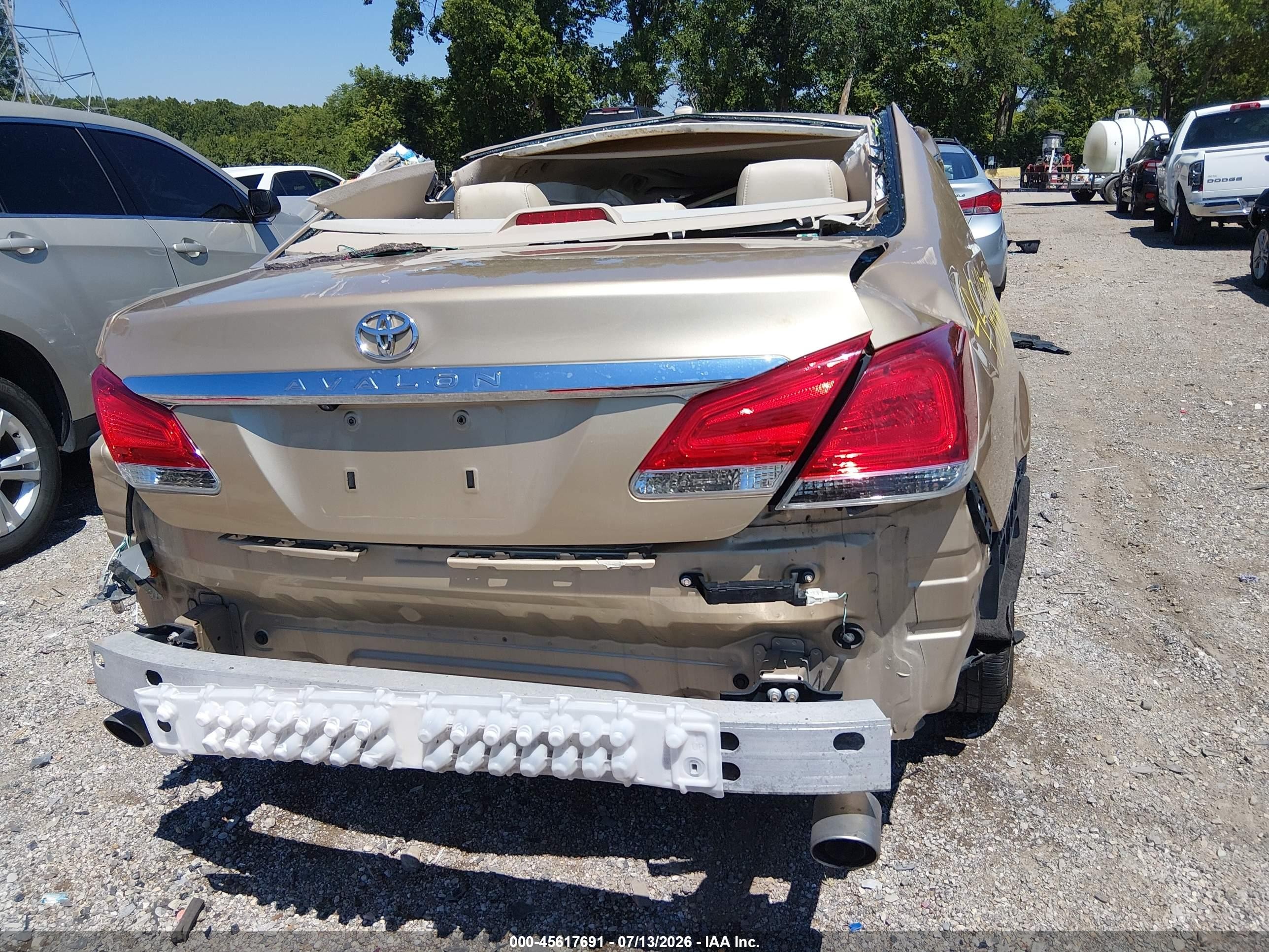 2011 Toyota Avalon Limited Золотой vin: 4T1BK3DB7BU396841