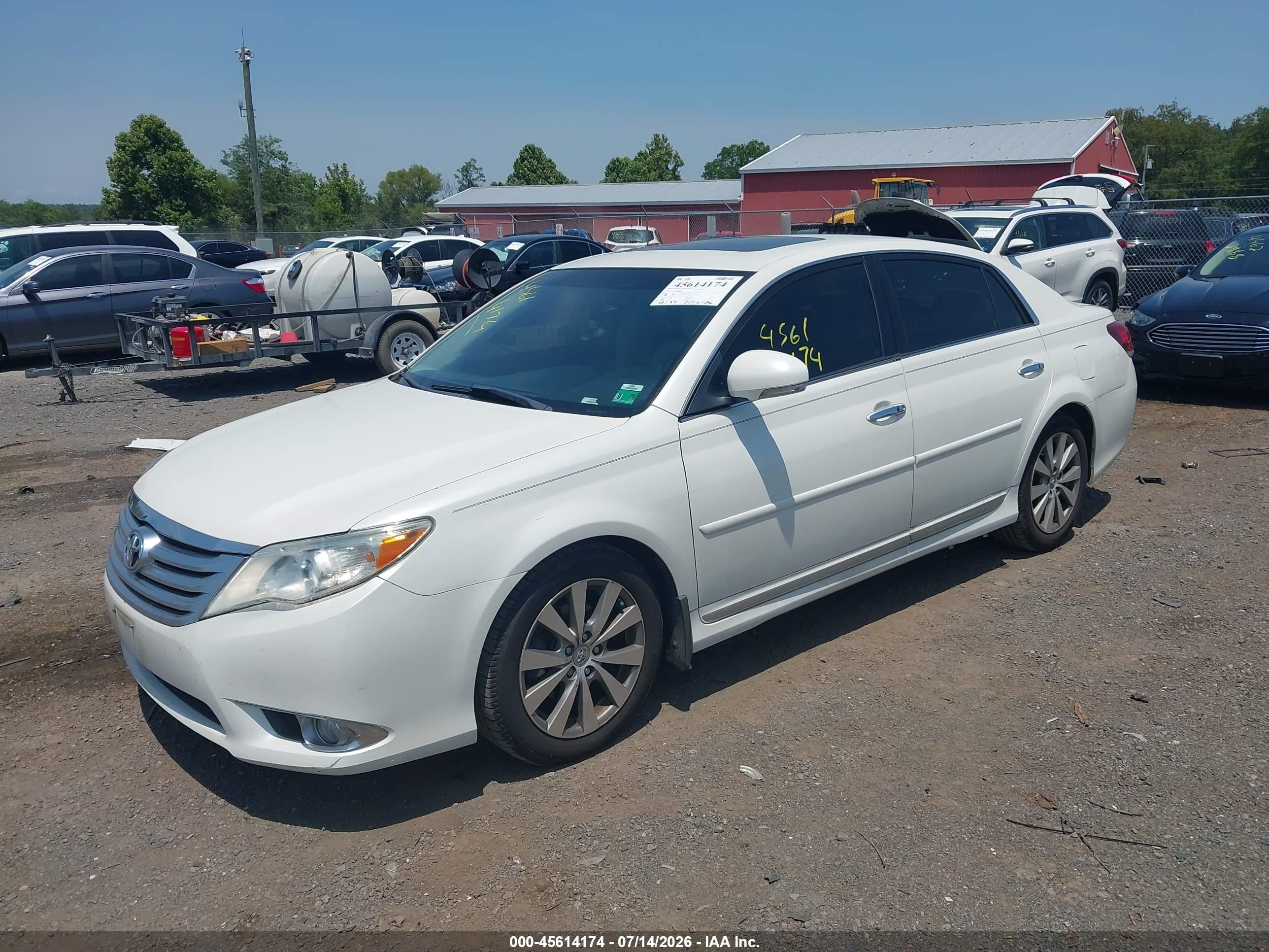 2011 Toyota Avalon Limited White vin: 4T1BK3DB7BU399691