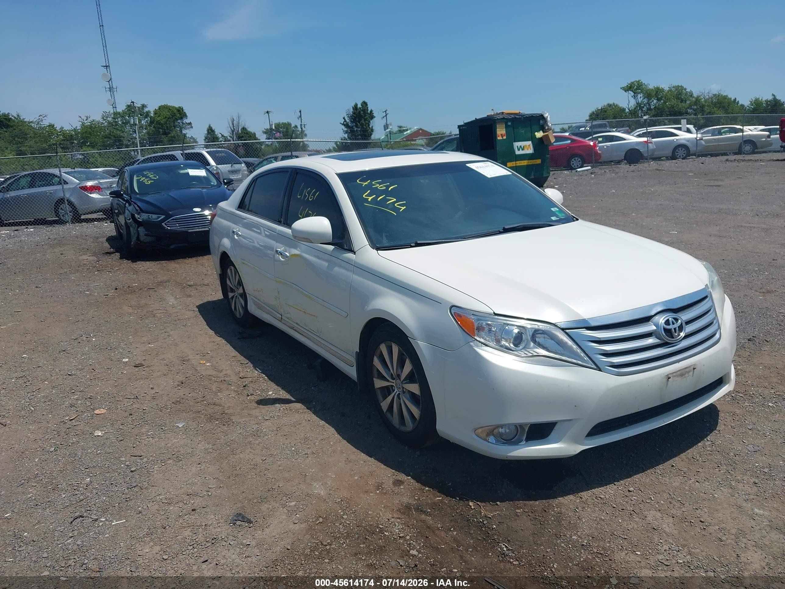 2011 Toyota Avalon Limited White vin: 4T1BK3DB7BU399691