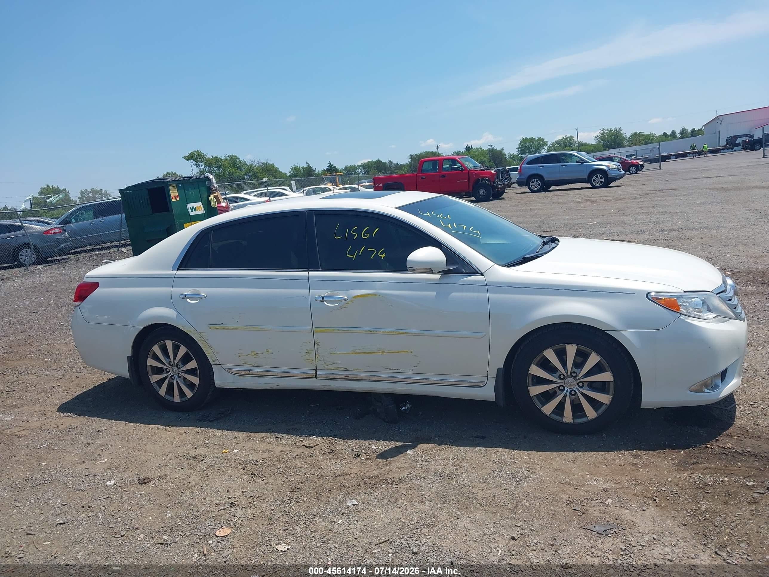 2011 Toyota Avalon Limited White vin: 4T1BK3DB7BU399691