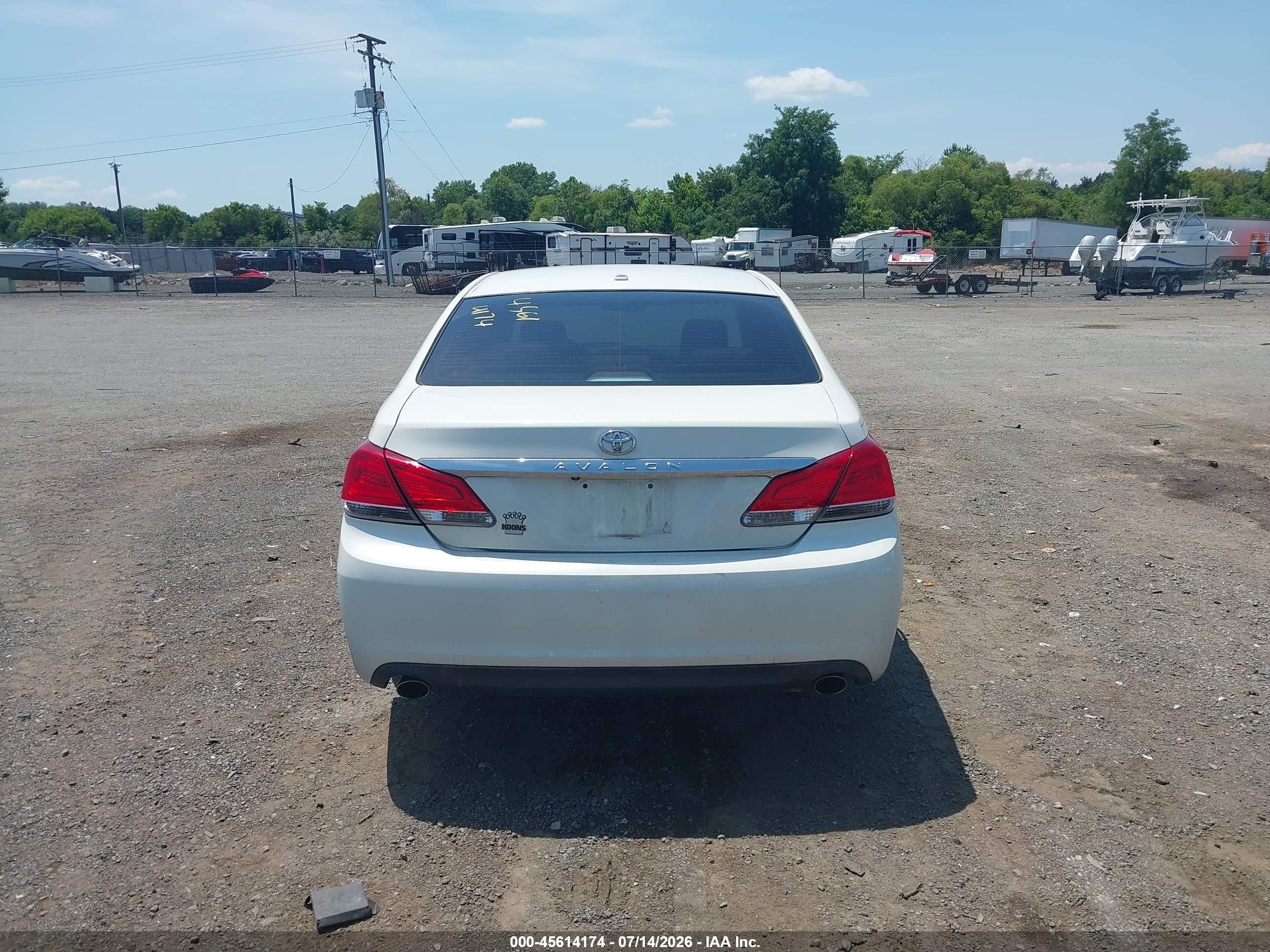 2011 Toyota Avalon Limited White vin: 4T1BK3DB7BU399691