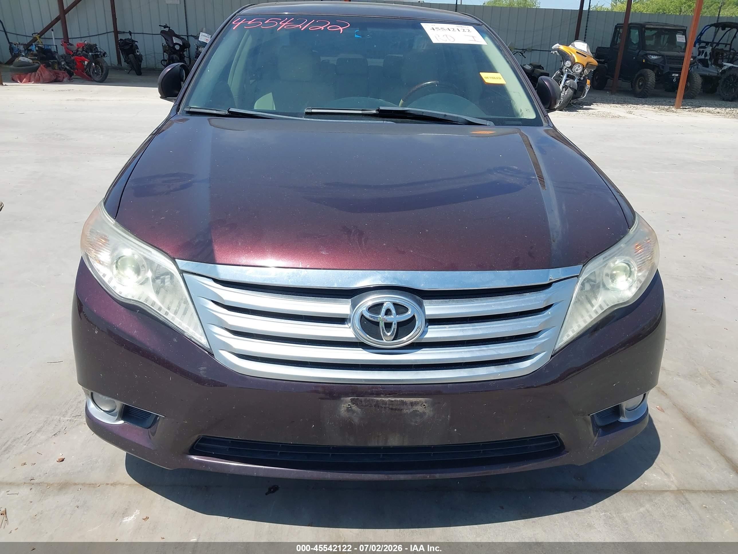 2011 Toyota Avalon Limited Burgundy vin: 4T1BK3DB7BU435184