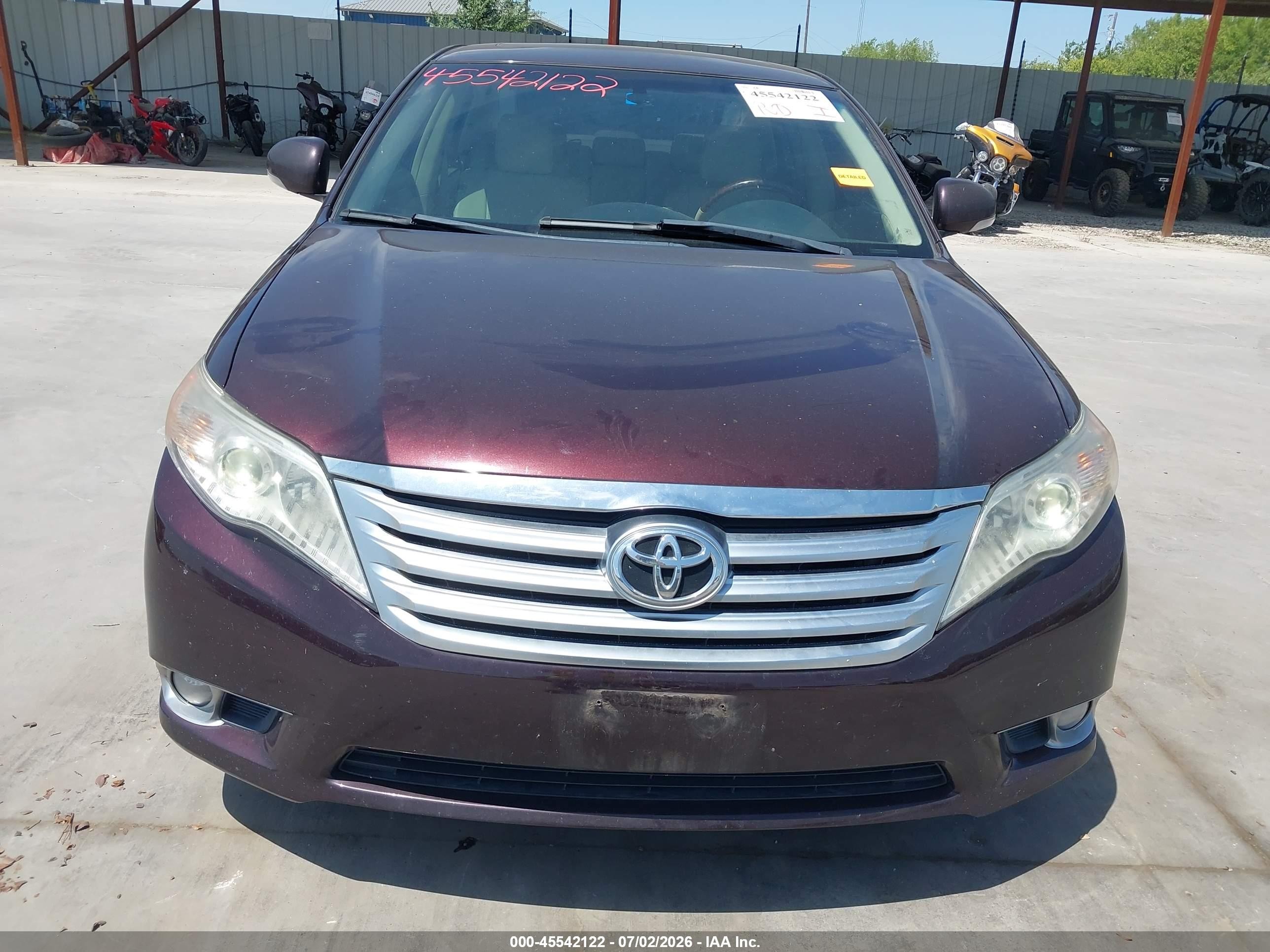 2011 Toyota Avalon Limited Burgundy vin: 4T1BK3DB7BU435184
