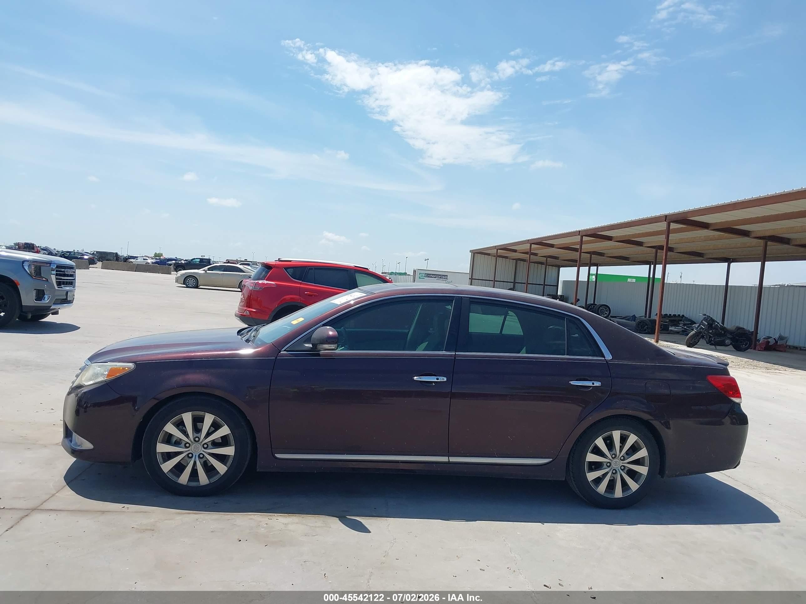 2011 Toyota Avalon Limited Burgundy vin: 4T1BK3DB7BU435184