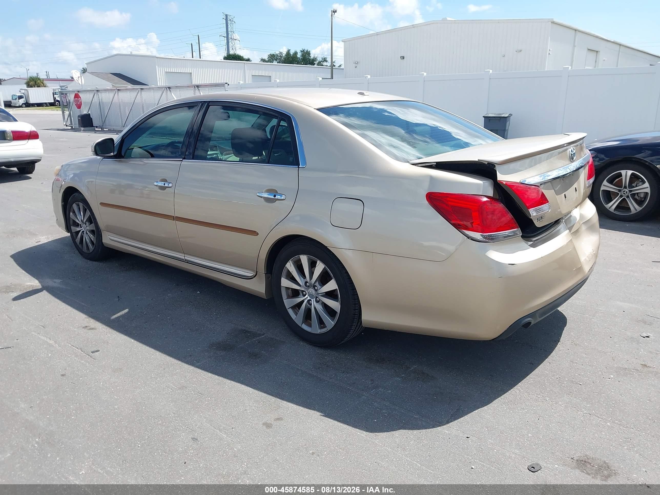 2011 Toyota Avalon Limited Золотой vin: 4T1BK3DB8BU376629