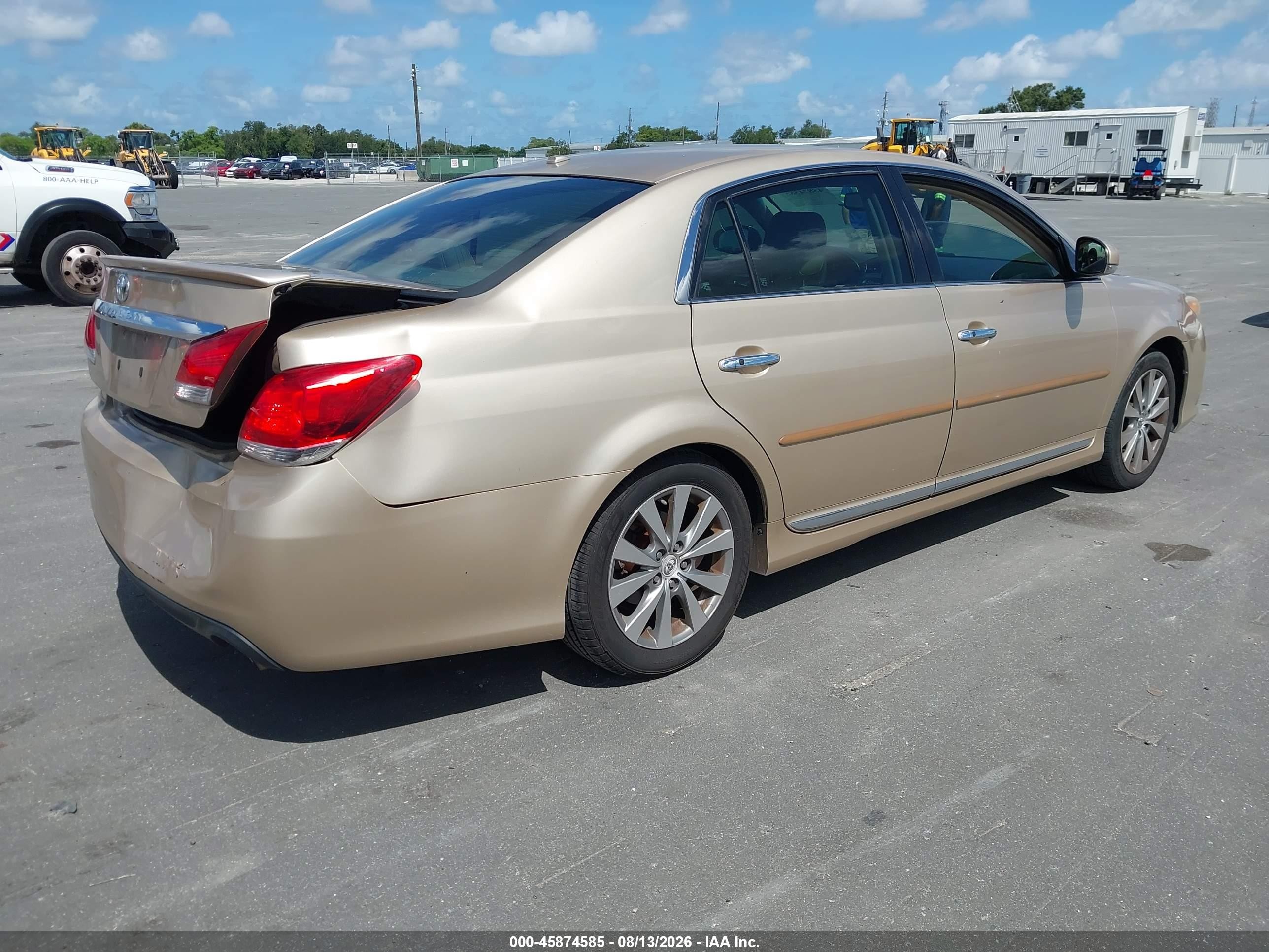 2011 Toyota Avalon Limited Золотой vin: 4T1BK3DB8BU376629