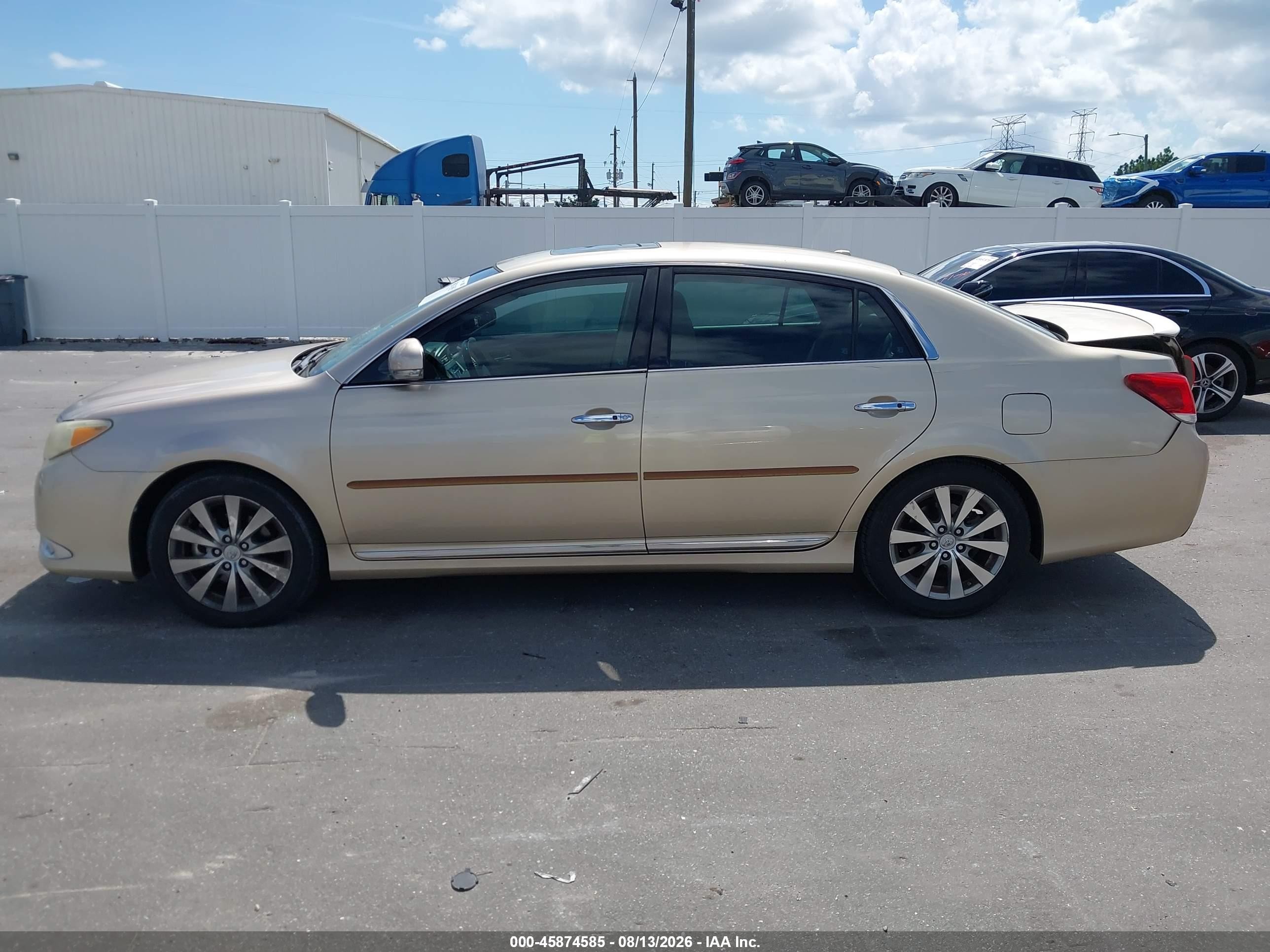 2011 Toyota Avalon Limited Золотой vin: 4T1BK3DB8BU376629