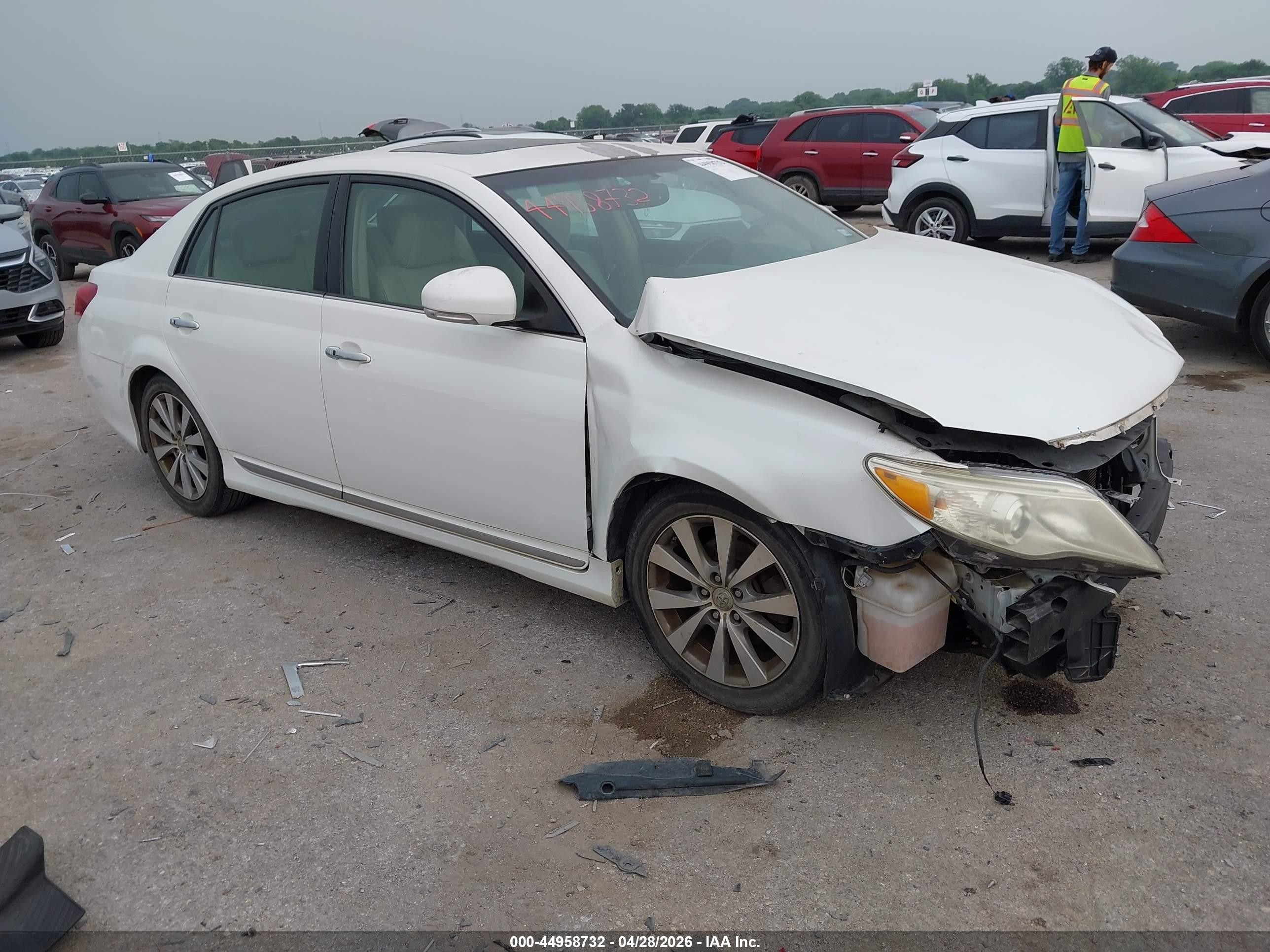 2011 Toyota Avalon Limited White vin: 4T1BK3DB8BU418748