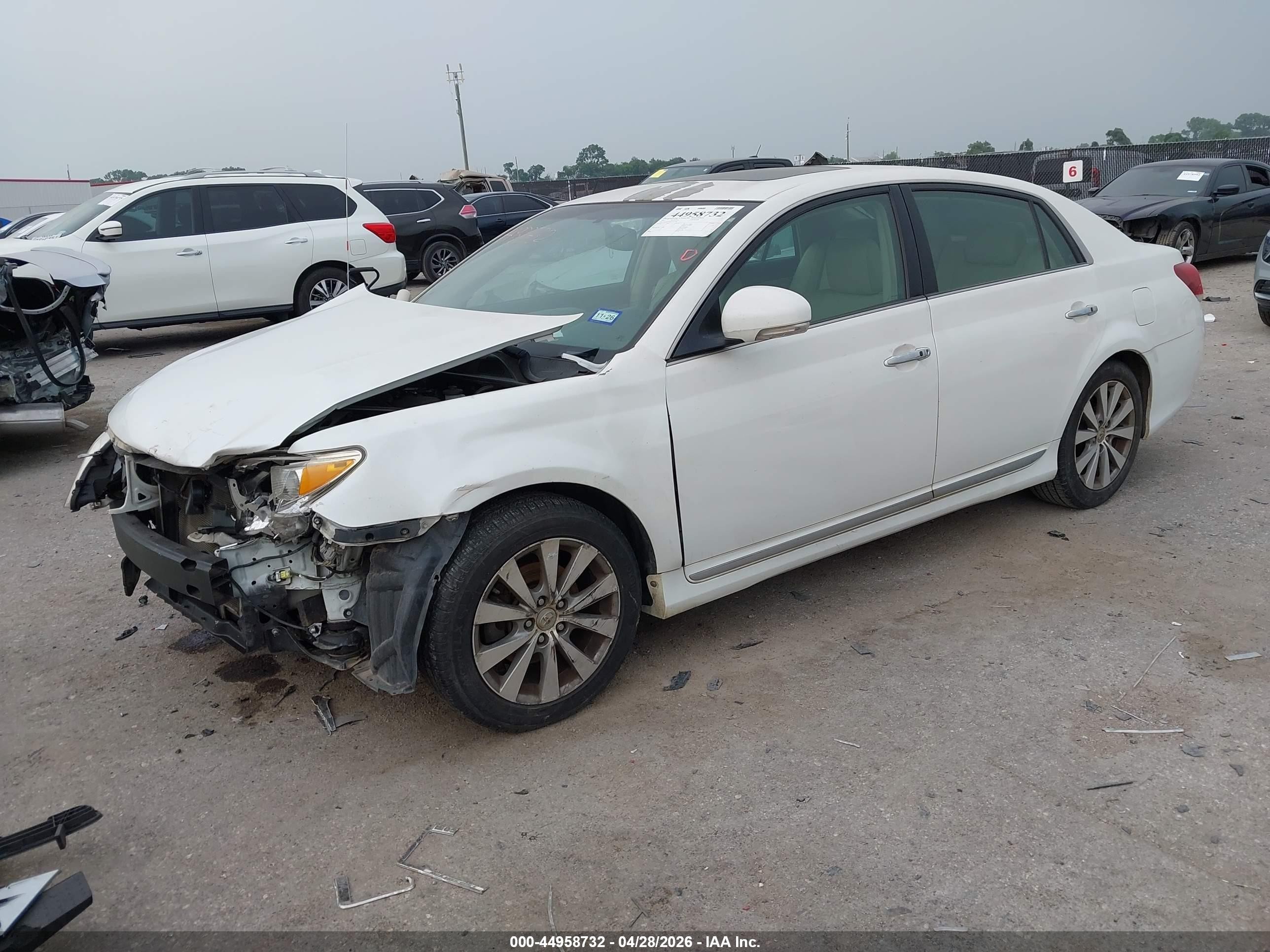 2011 Toyota Avalon Limited White vin: 4T1BK3DB8BU418748