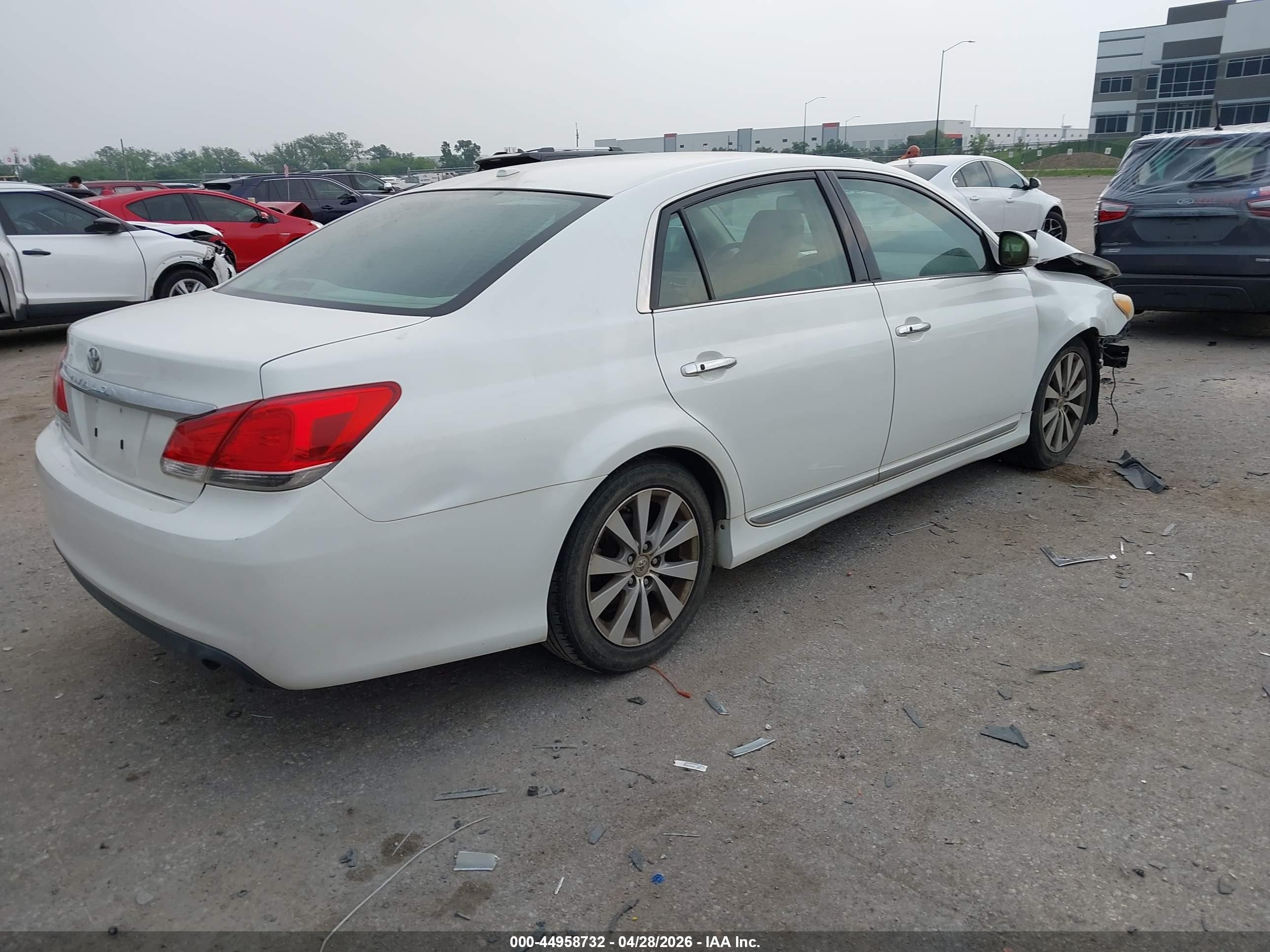 2011 Toyota Avalon Limited White vin: 4T1BK3DB8BU418748