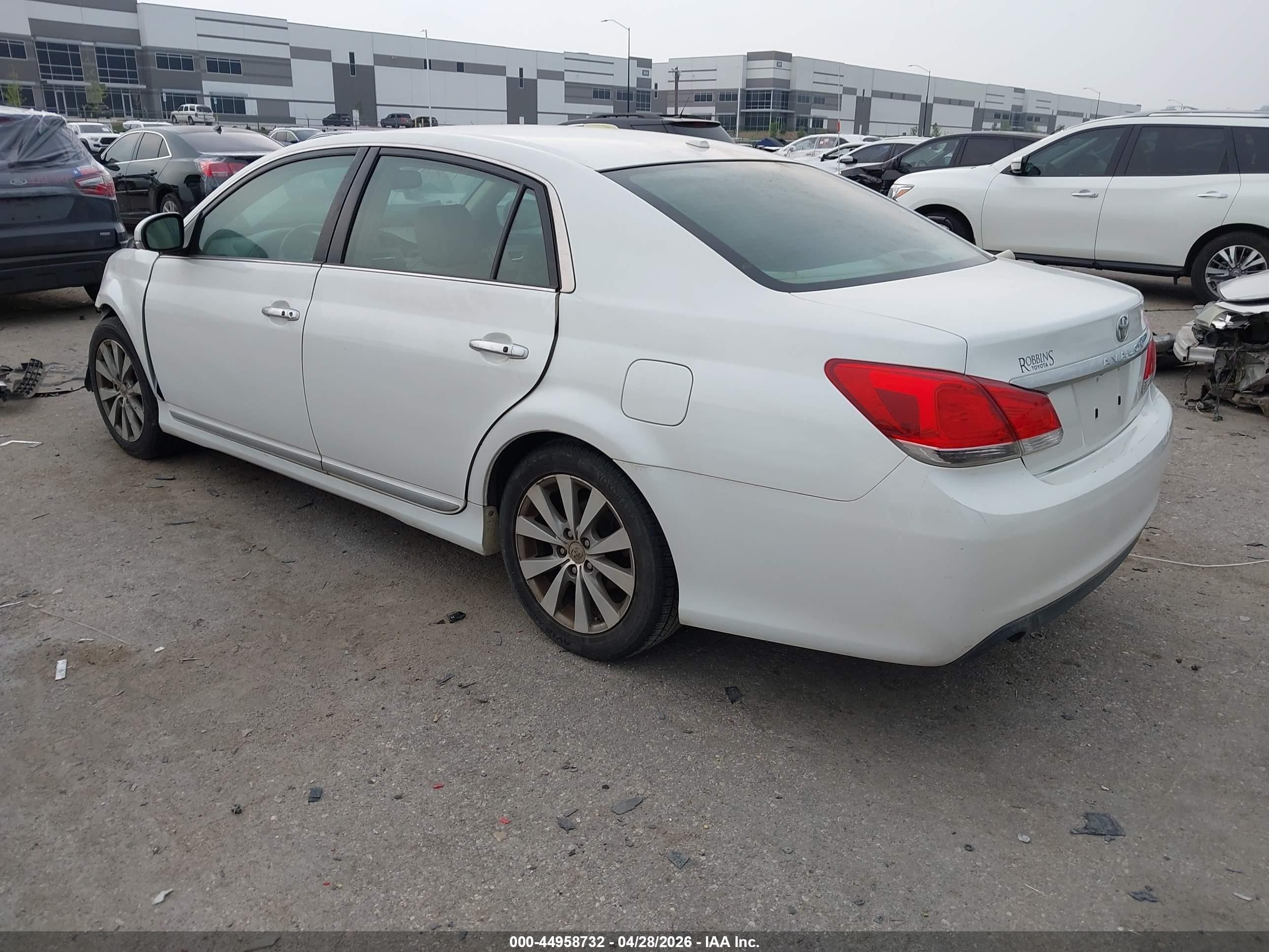 2011 Toyota Avalon Limited White vin: 4T1BK3DB8BU418748
