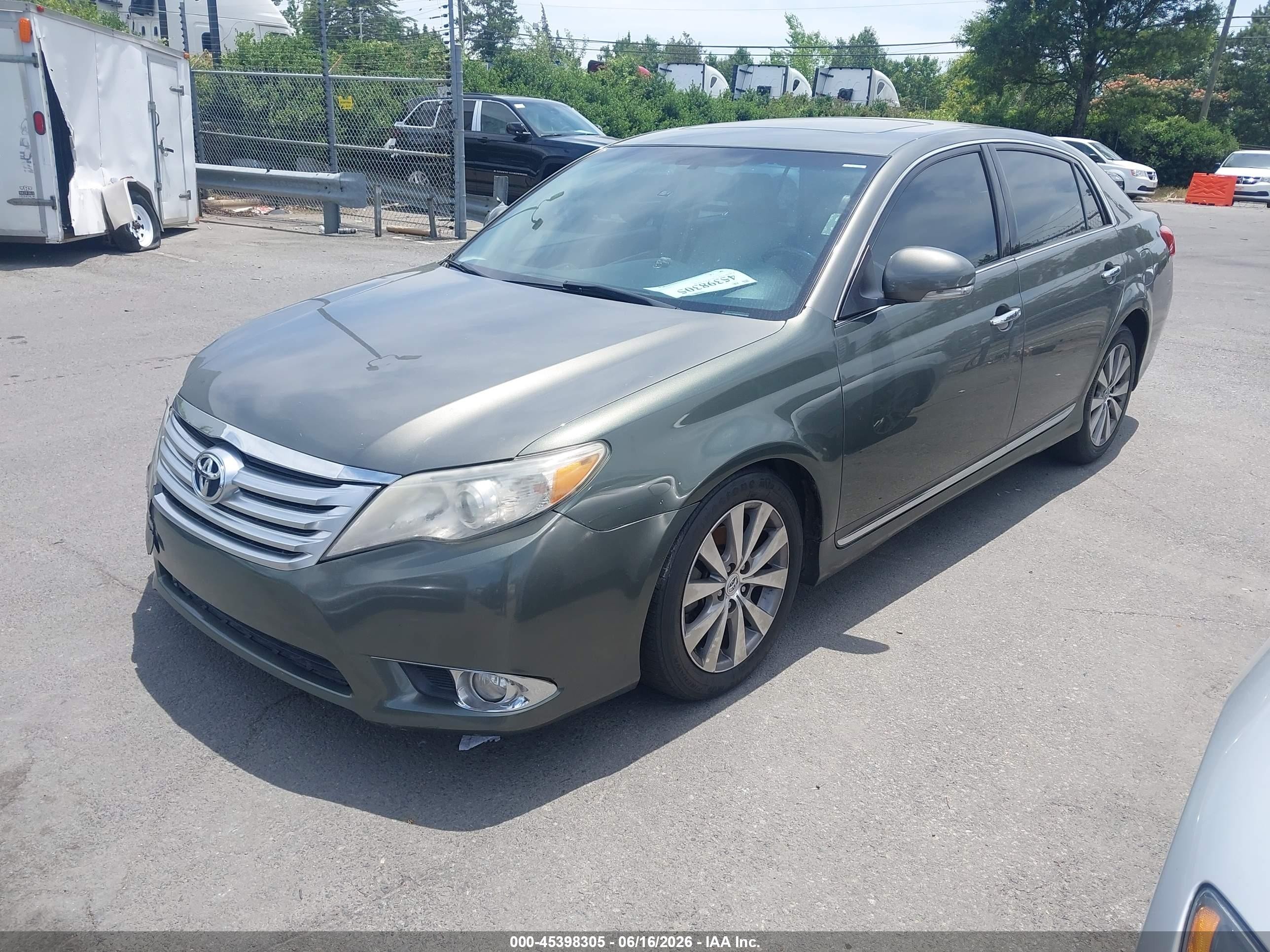 2011 Toyota Avalon Limited Зеленый vin: 4T1BK3DB8BU426560