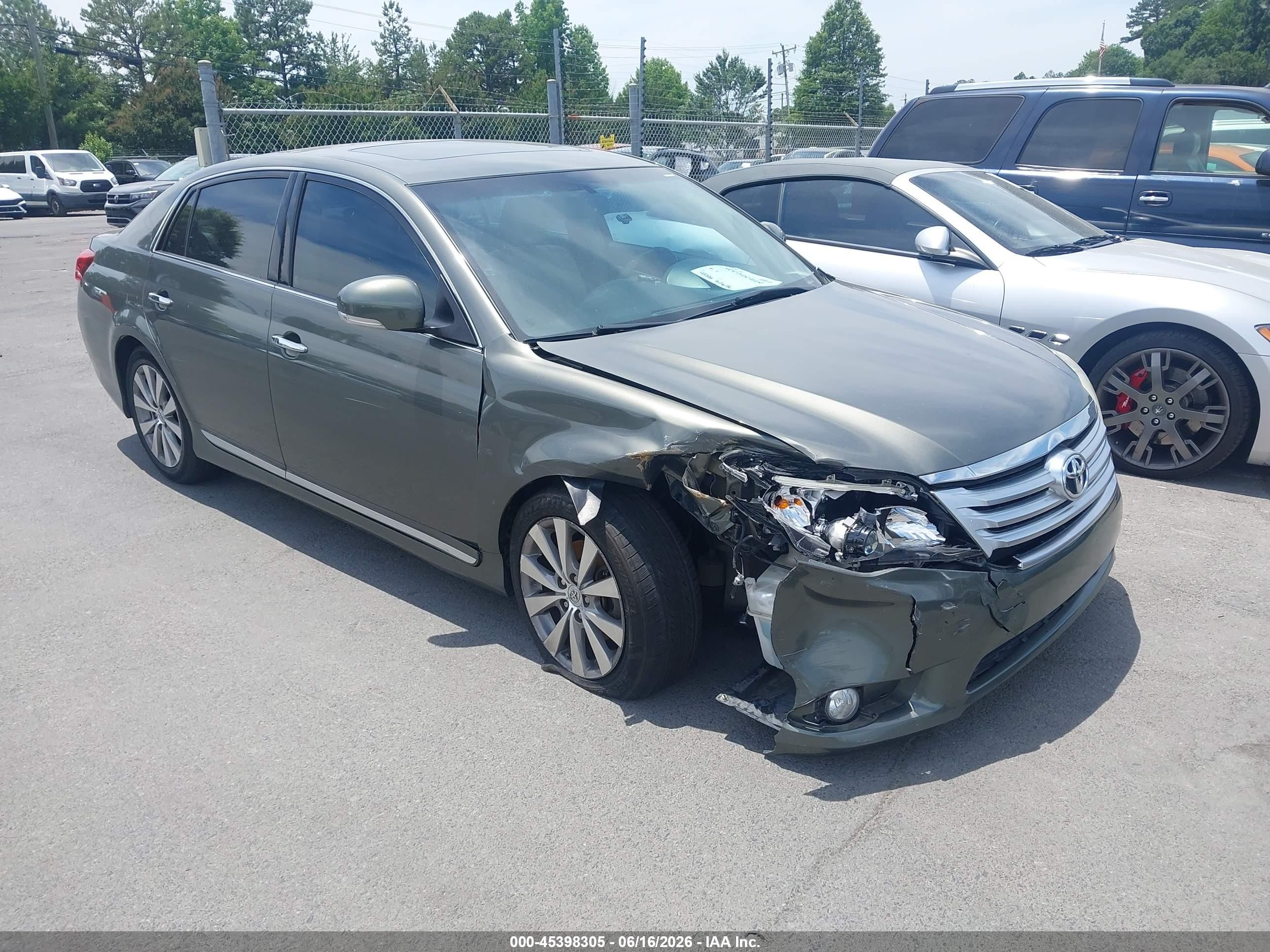 2011 Toyota Avalon Limited Зеленый vin: 4T1BK3DB8BU426560