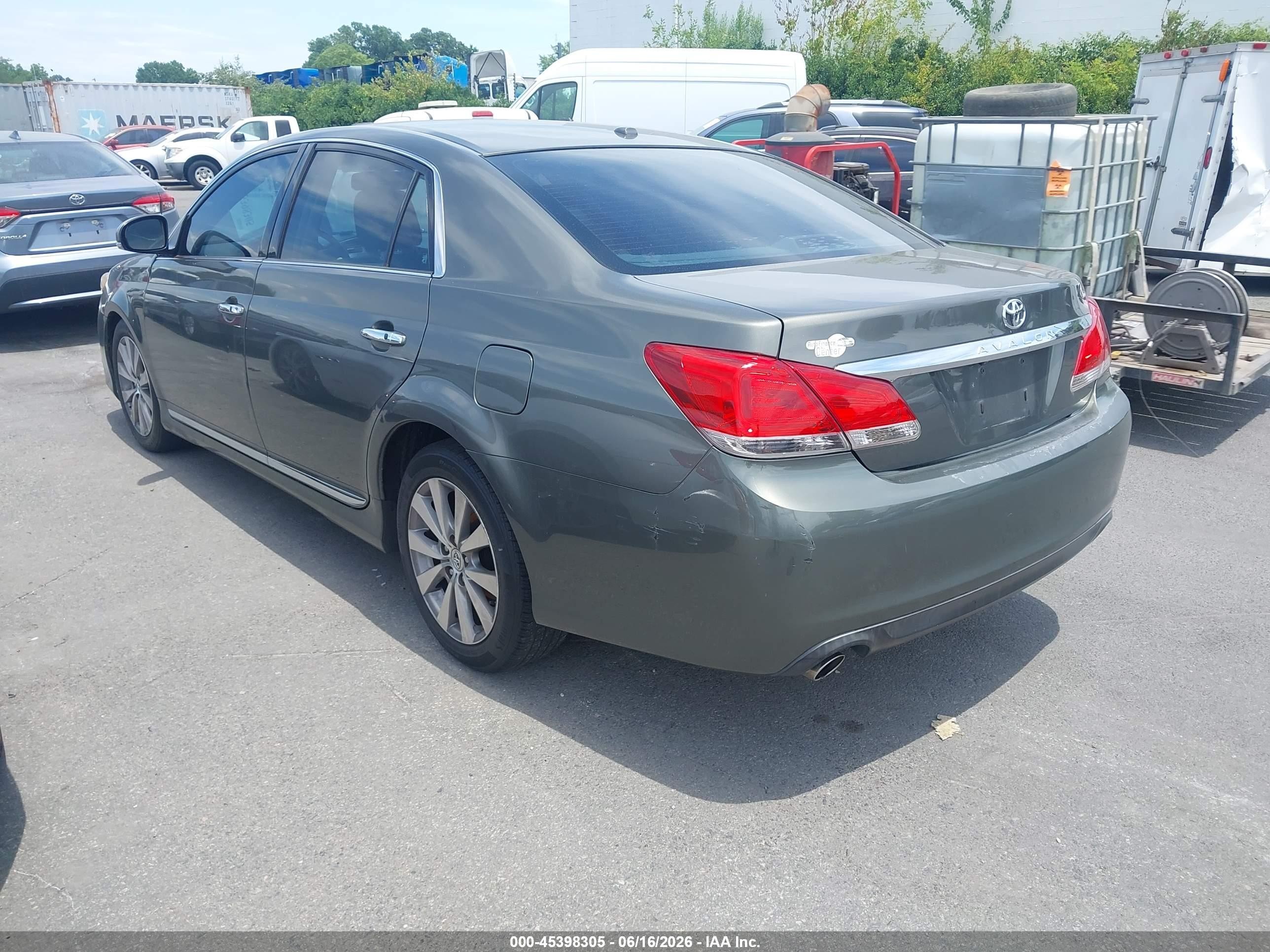 2011 Toyota Avalon Limited Зеленый vin: 4T1BK3DB8BU426560