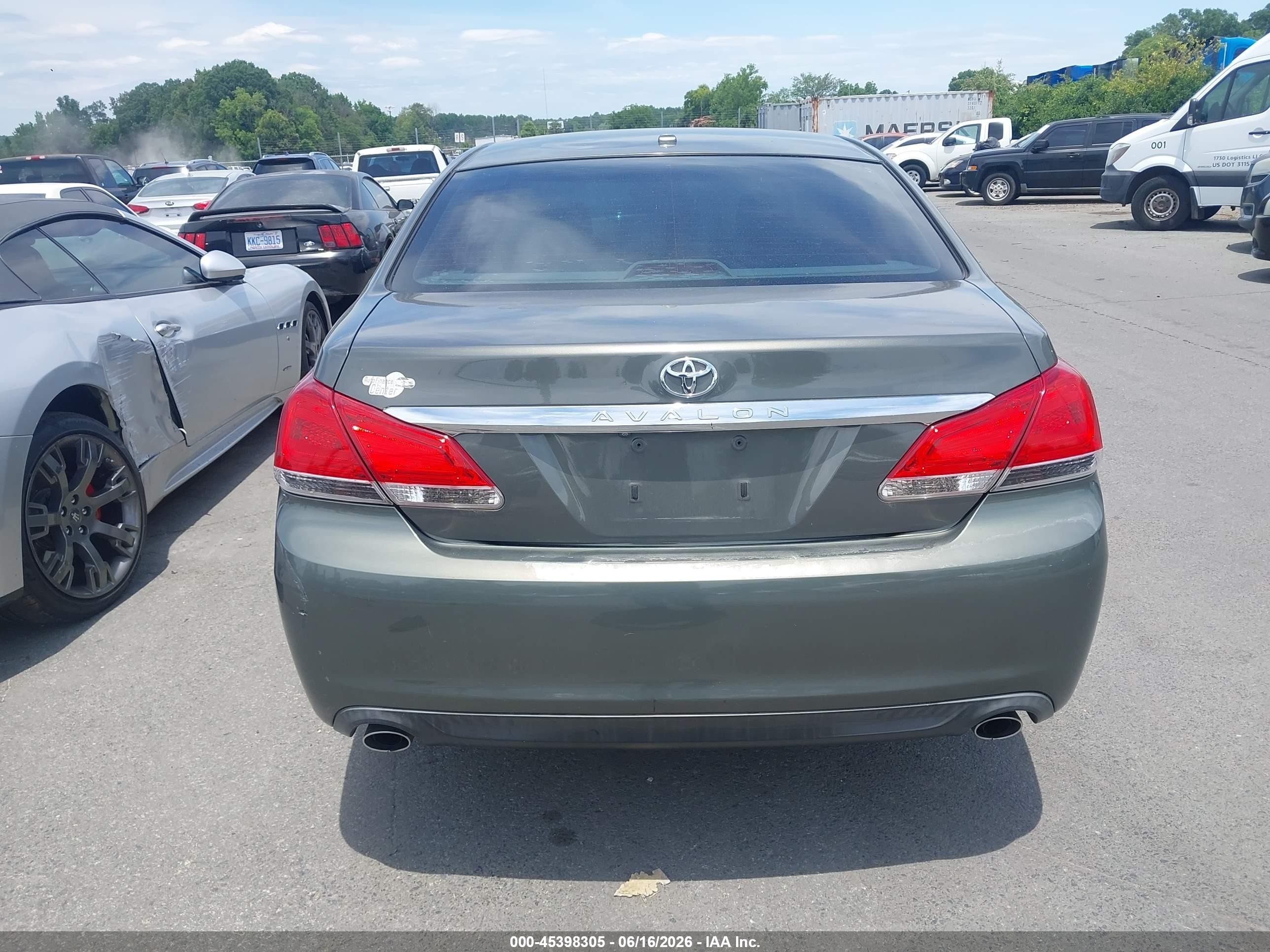 2011 Toyota Avalon Limited Зеленый vin: 4T1BK3DB8BU426560