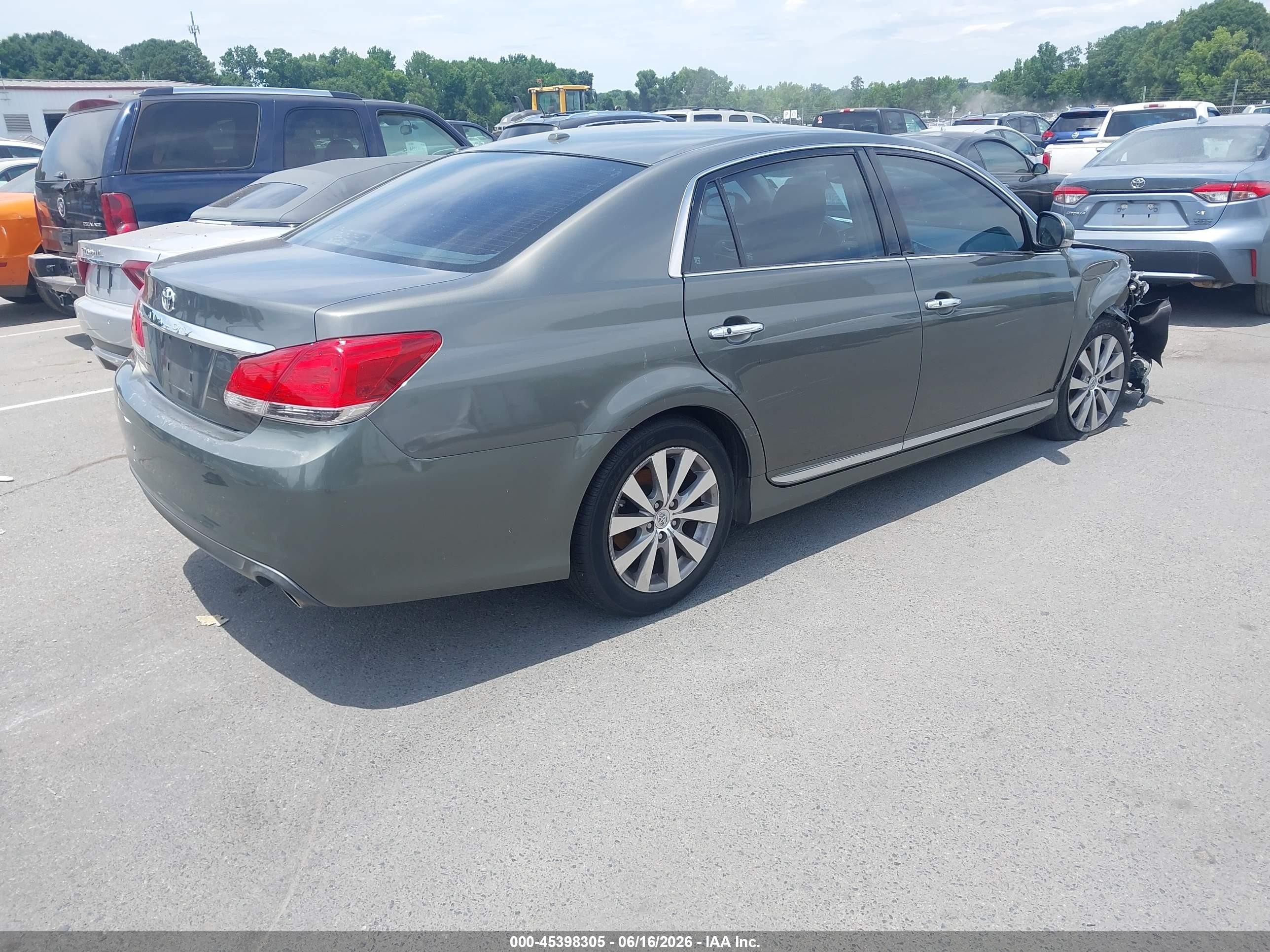 2011 Toyota Avalon Limited Зеленый vin: 4T1BK3DB8BU426560