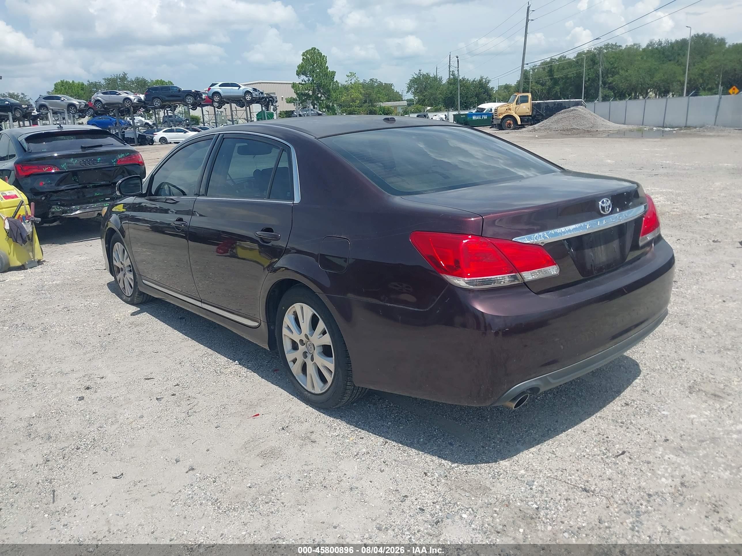 2011 Toyota Avalon   Фиолетовый vin: 4T1BK3DB8BU439728