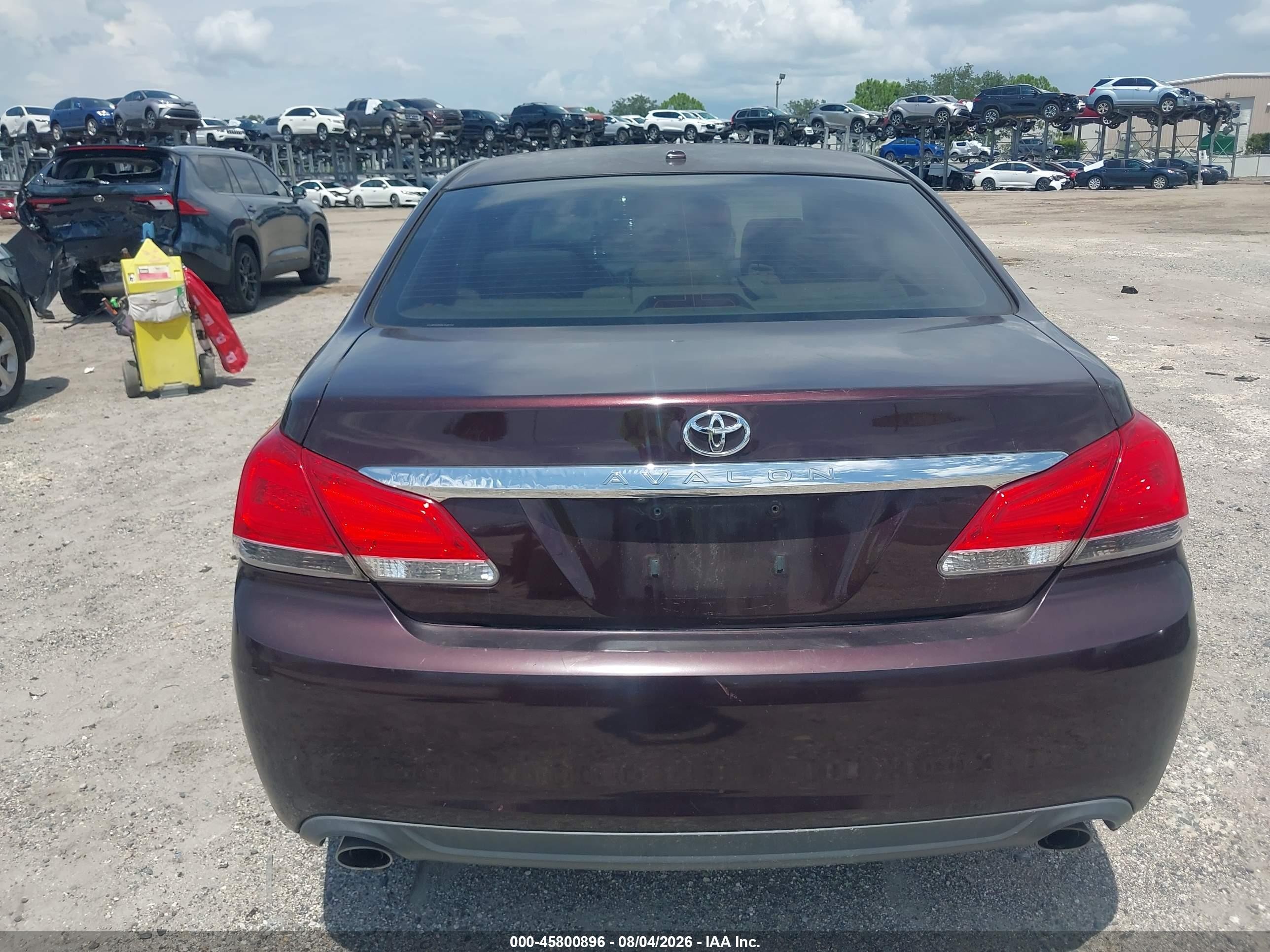 2011 Toyota Avalon   Фиолетовый vin: 4T1BK3DB8BU439728