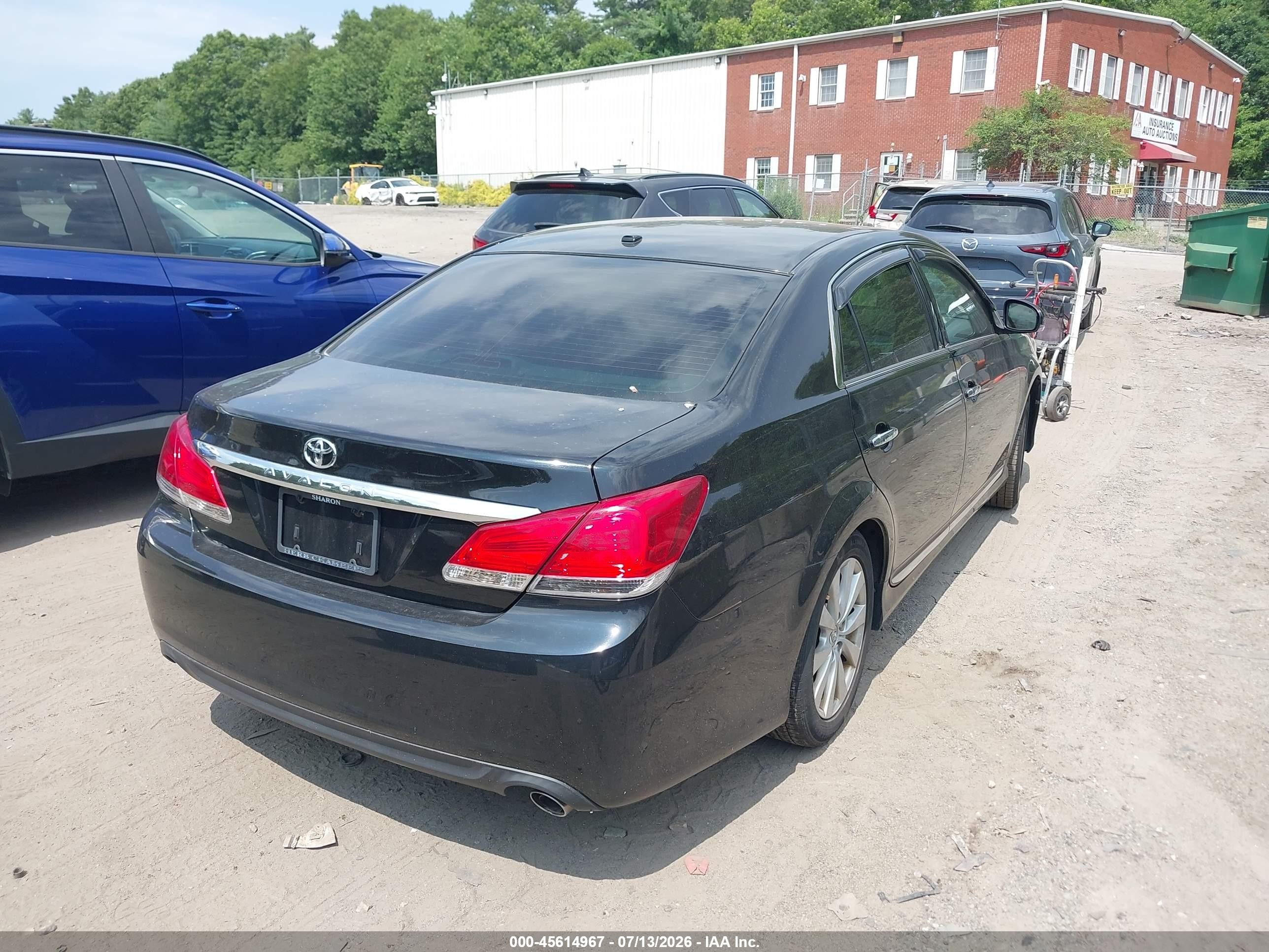 2012 Toyota Avalon Limited Black vin: 4T1BK3DB8CU473007