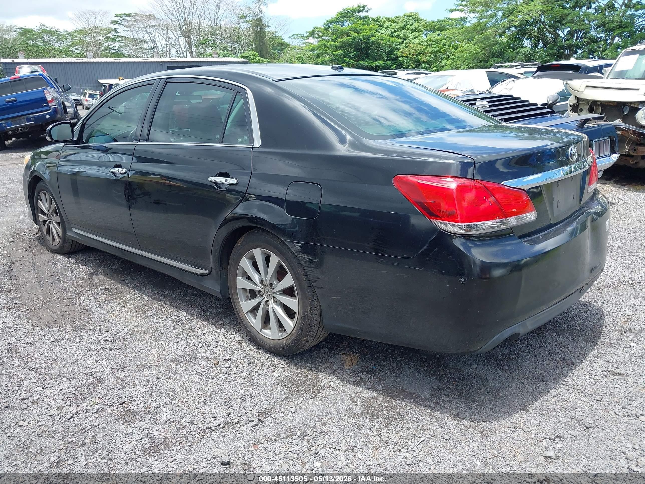 2011 Toyota Avalon Limited Black vin: 4T1BK3DB9BU377725