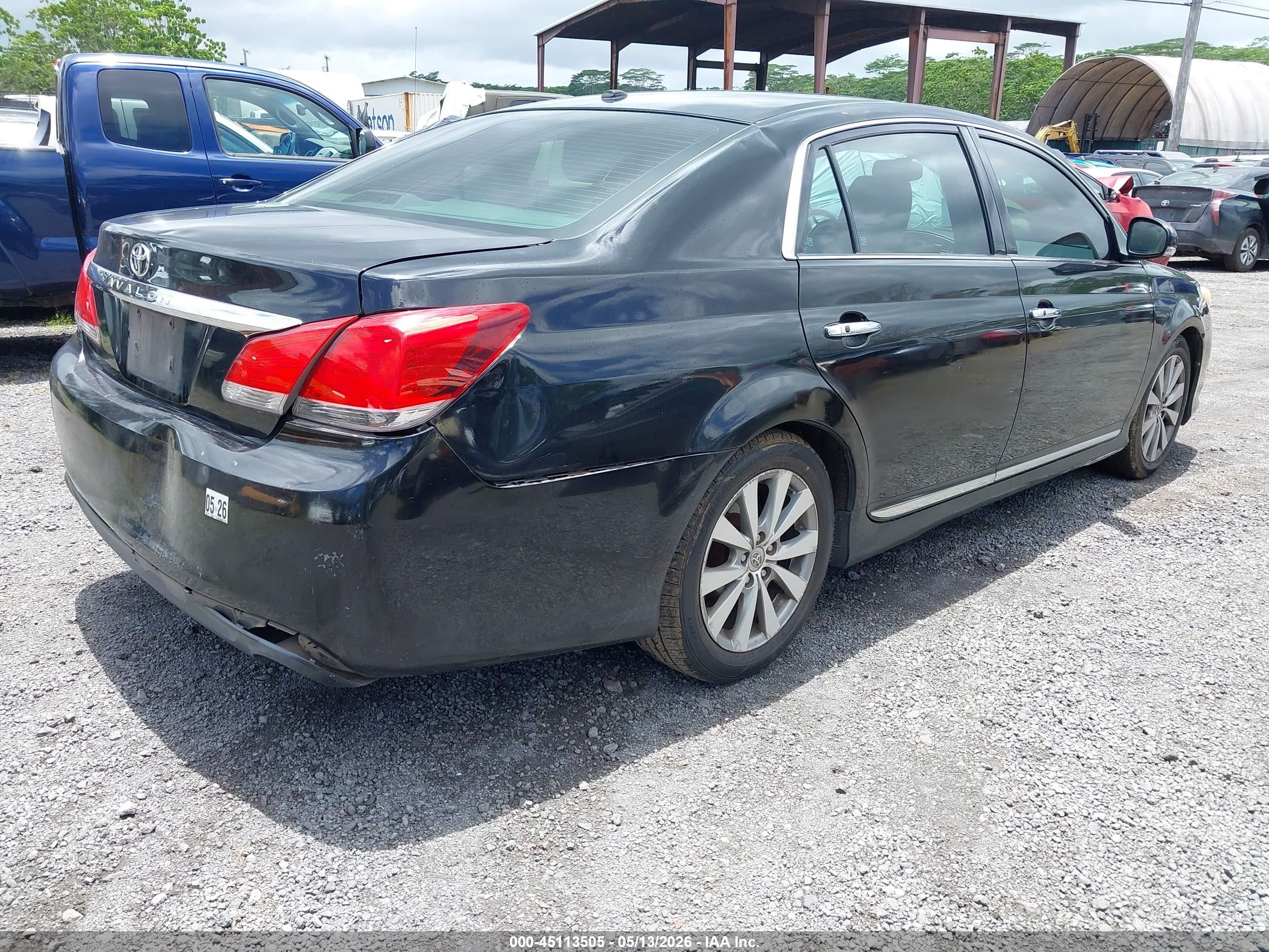 2011 Toyota Avalon Limited Black vin: 4T1BK3DB9BU377725