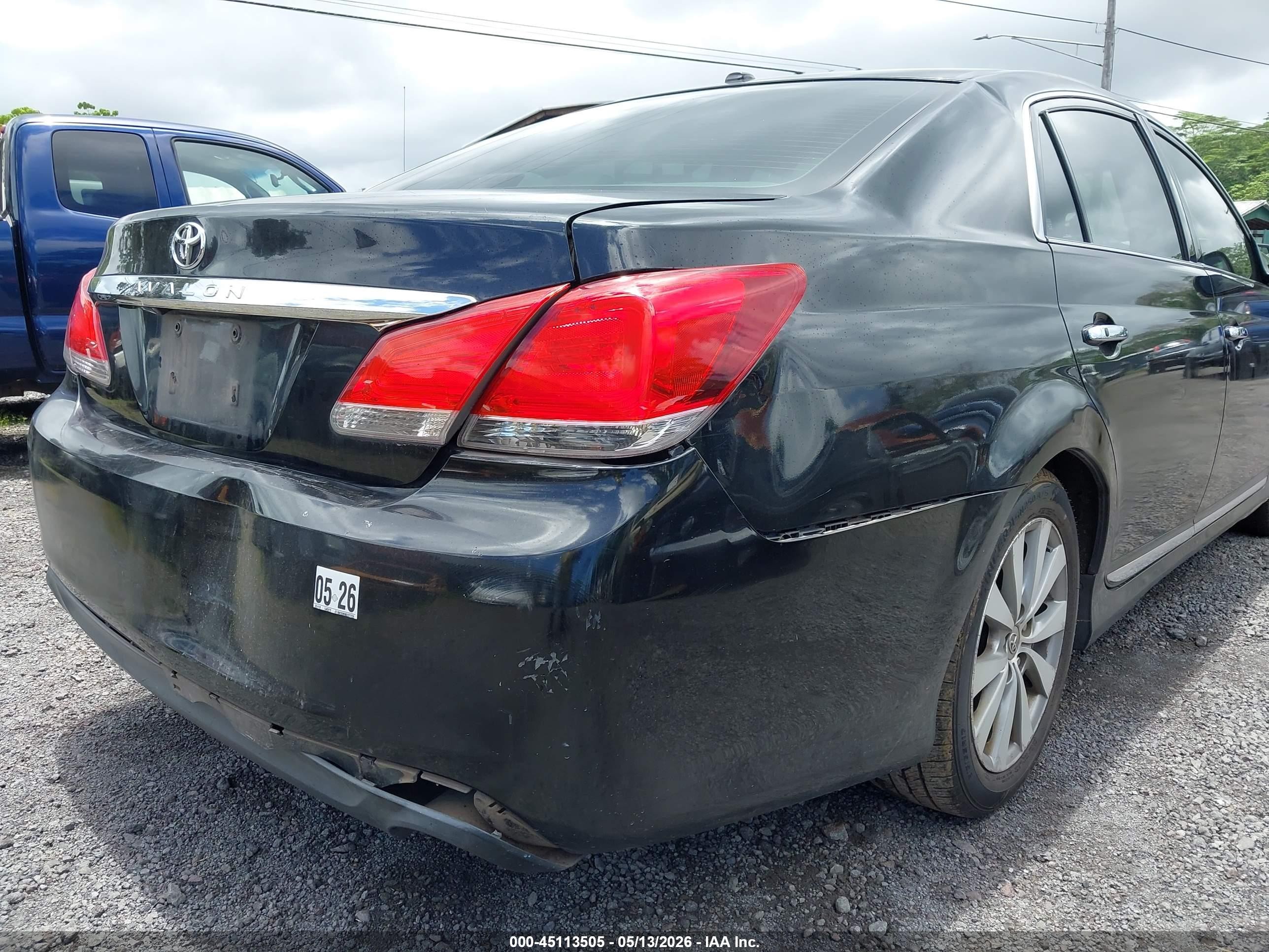 2011 Toyota Avalon Limited Black vin: 4T1BK3DB9BU377725