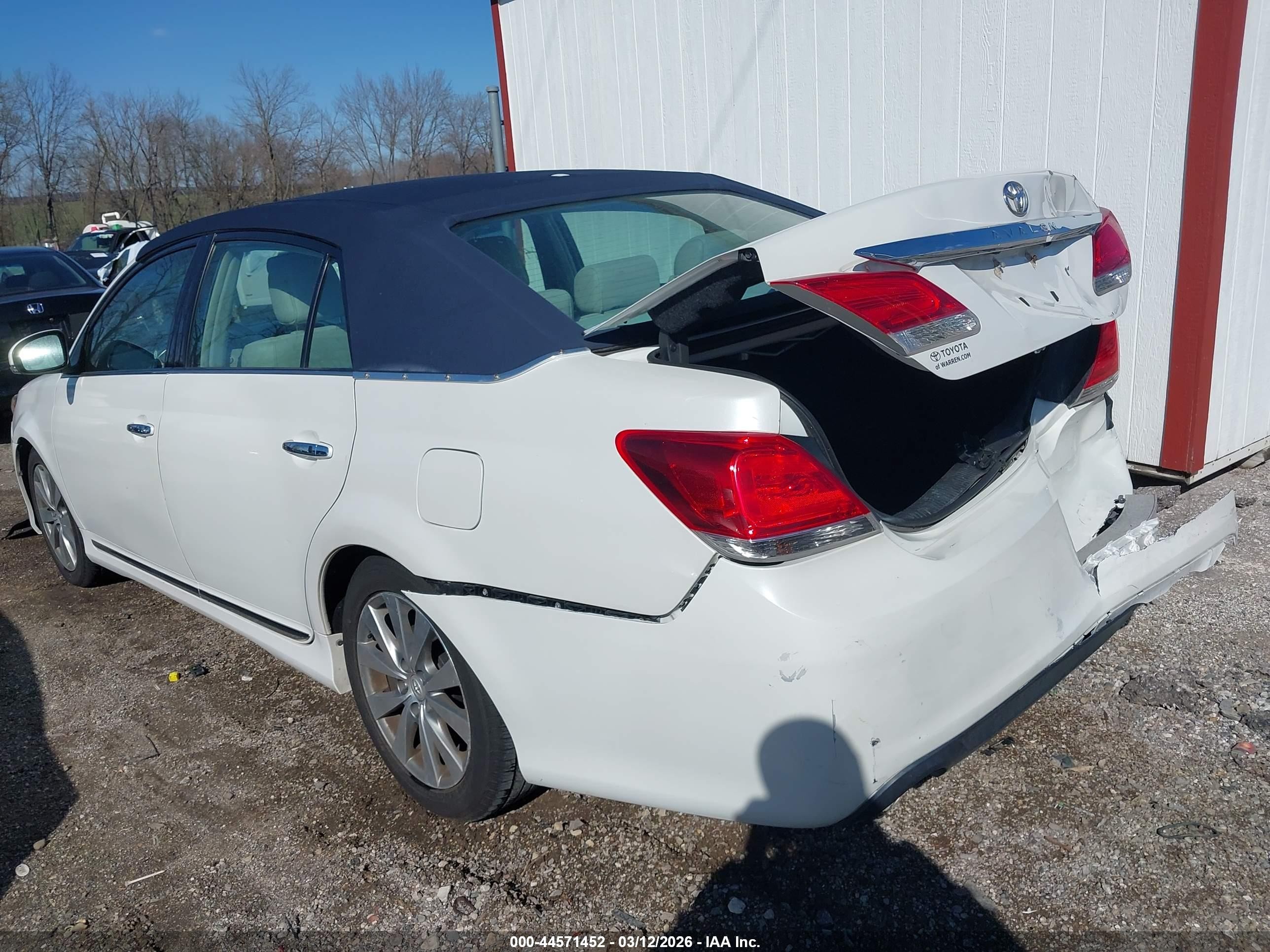 2011 Toyota Avalon Limited Белый vin: 4T1BK3DB9BU382262