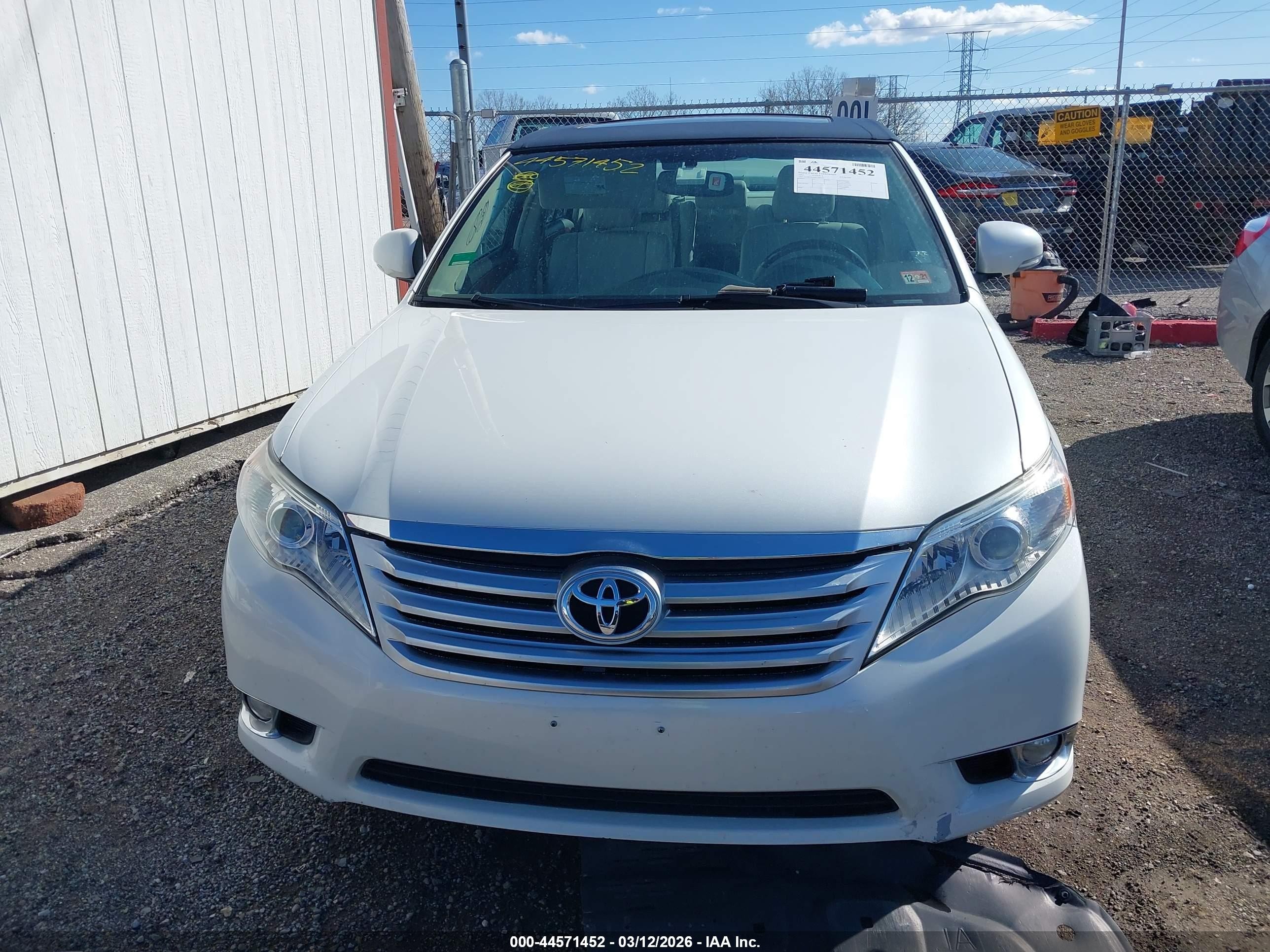 2011 Toyota Avalon Limited Белый vin: 4T1BK3DB9BU382262