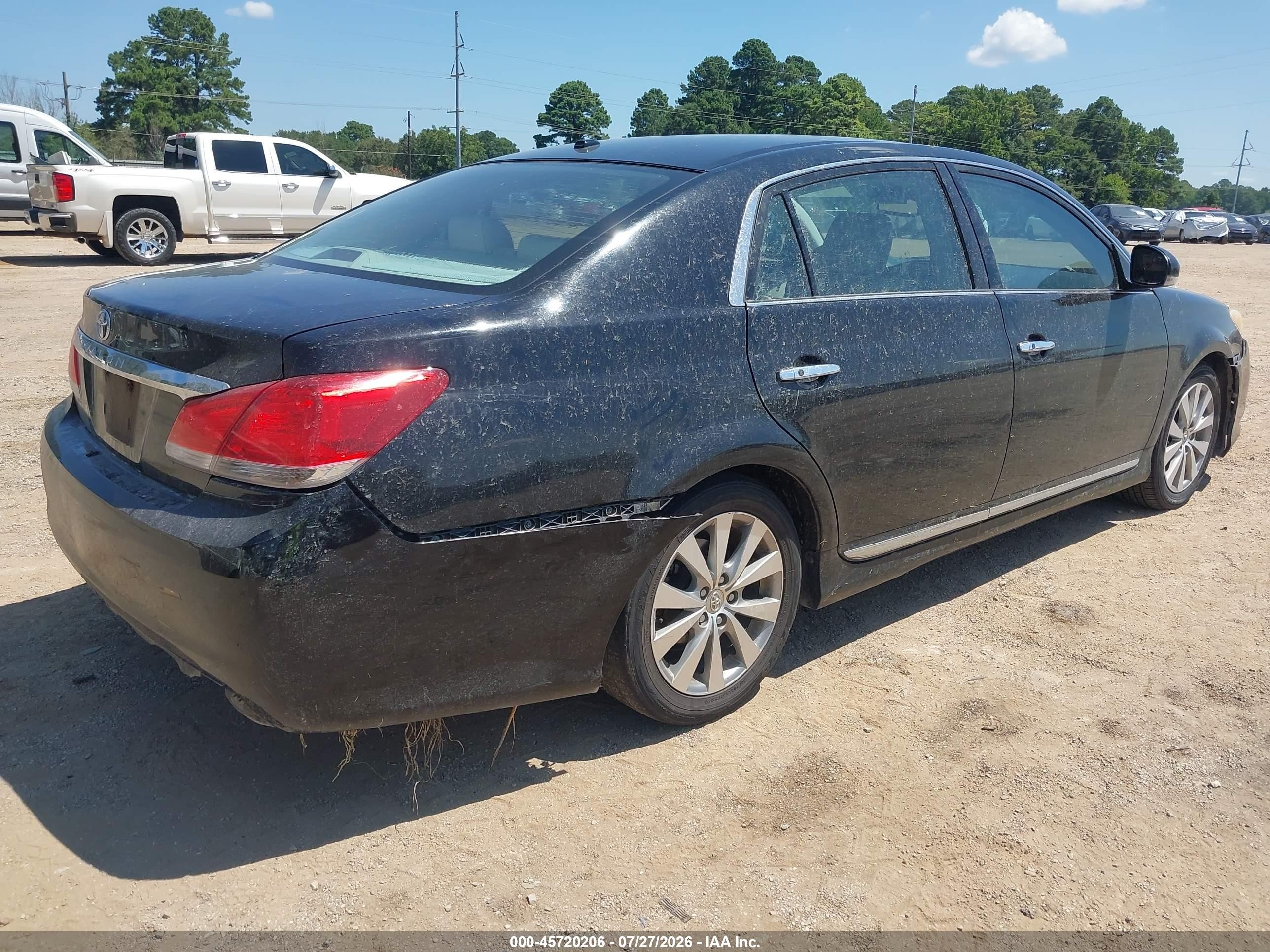 2011 Toyota Avalon Limited Black vin: 4T1BK3DB9BU409346