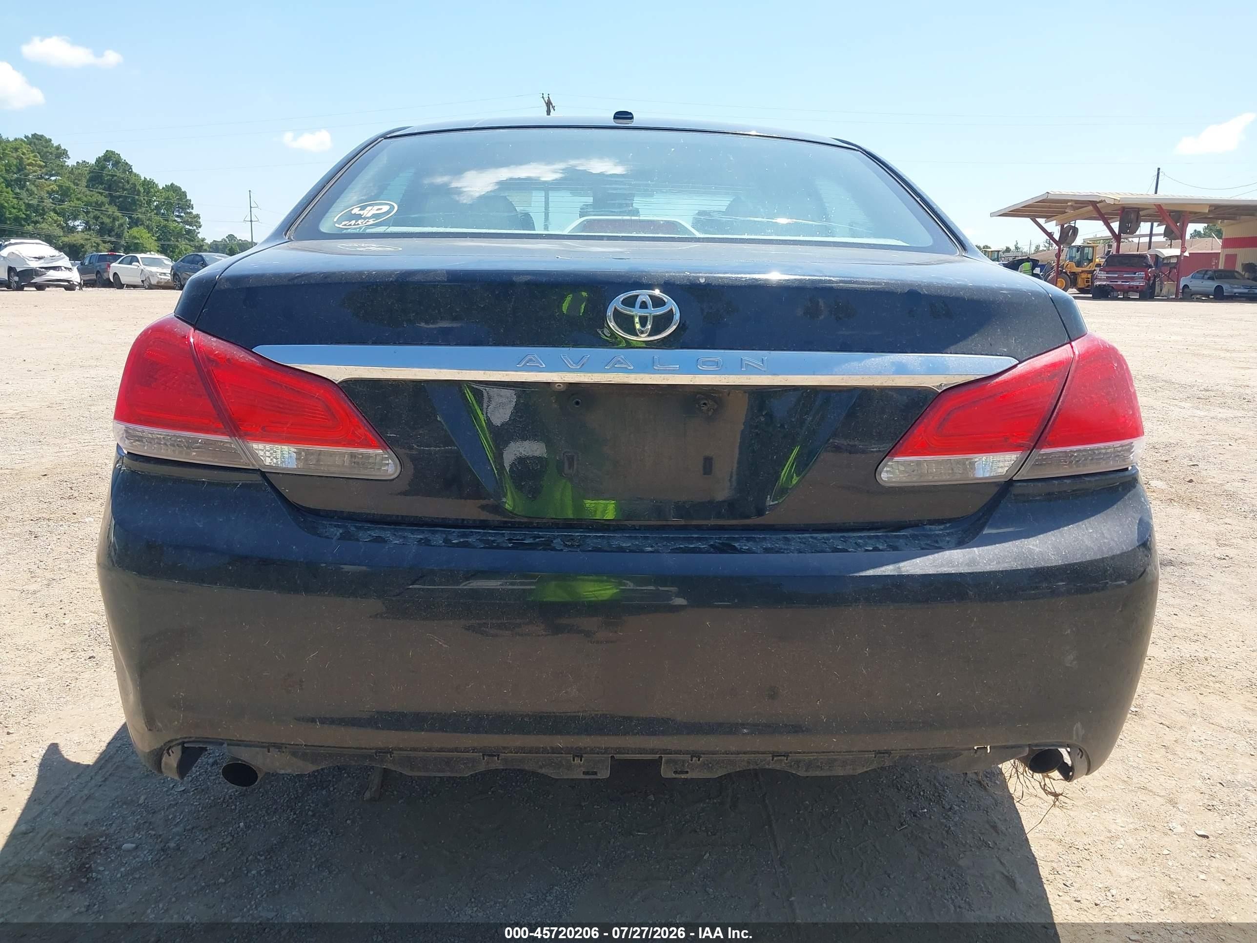 2011 Toyota Avalon Limited Black vin: 4T1BK3DB9BU409346