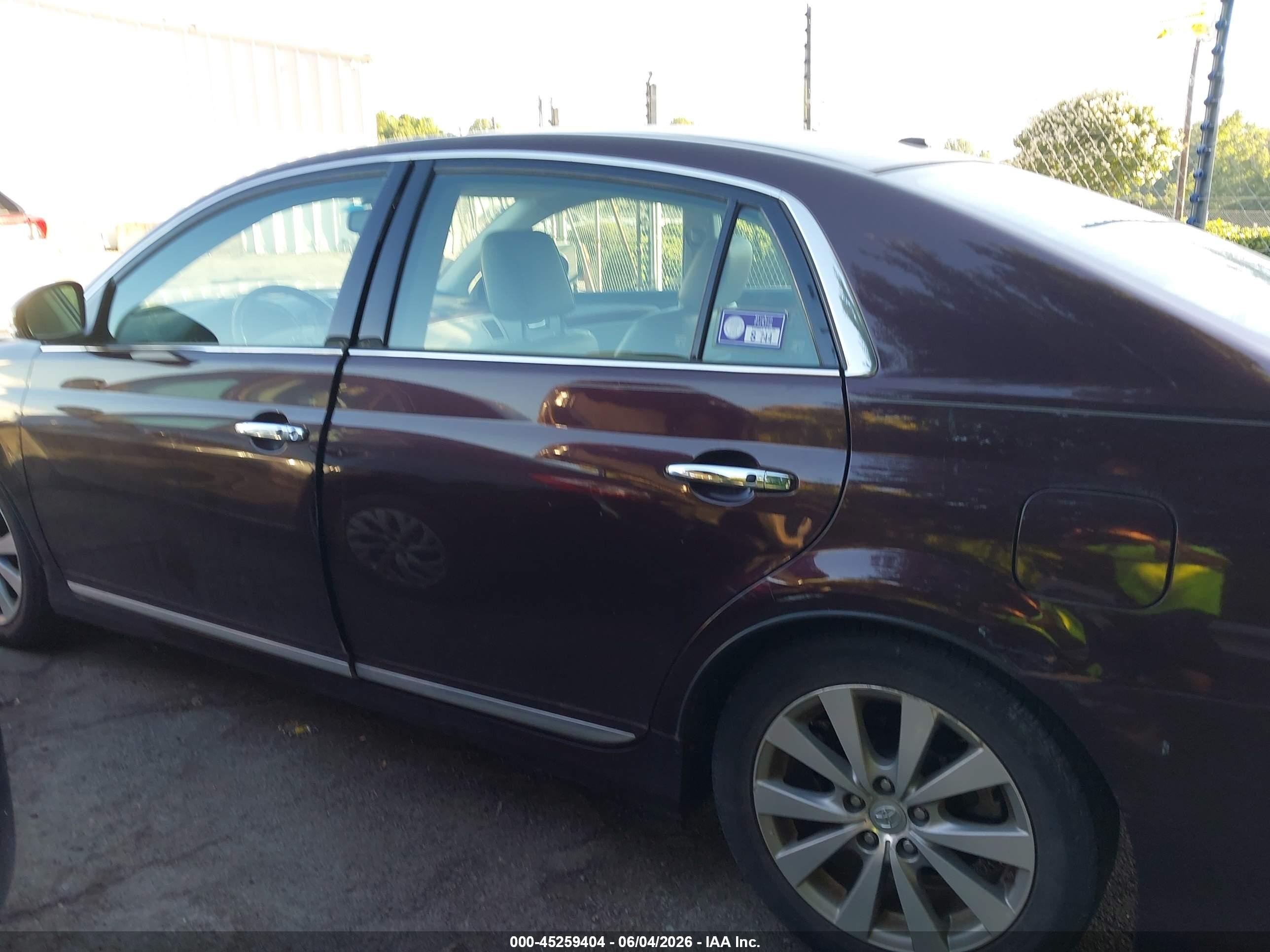 2011 Toyota Avalon Limited Purple vin: 4T1BK3DB9BU431007