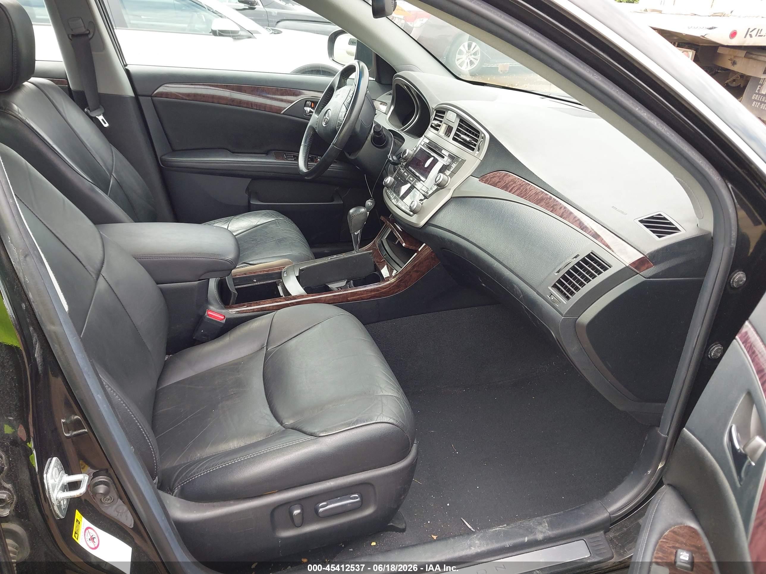 2012 Toyota Avalon   Black vin: 4T1BK3DB9CU452148