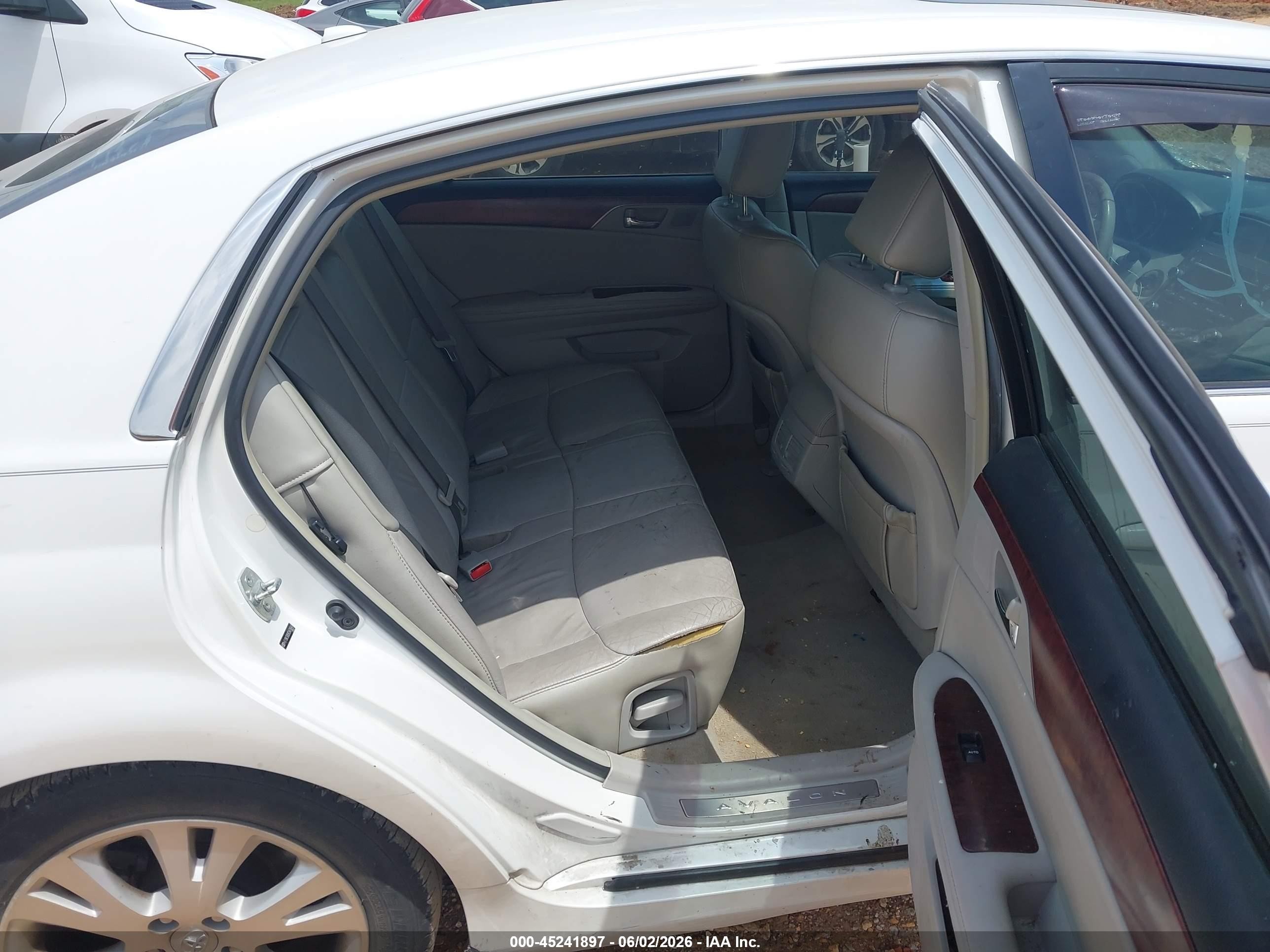 2012 Toyota Avalon   White vin: 4T1BK3DB9CU470648