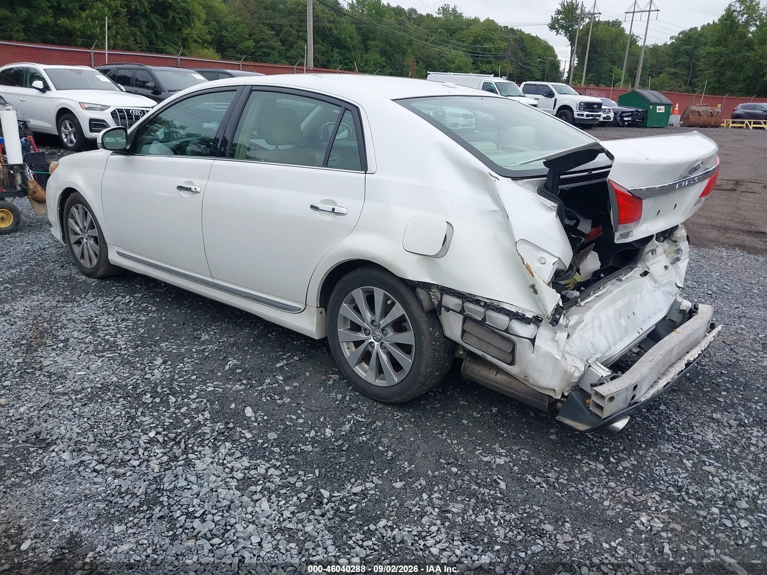 2012 Toyota Avalon Limited White vin: 4T1BK3DB9CU473632