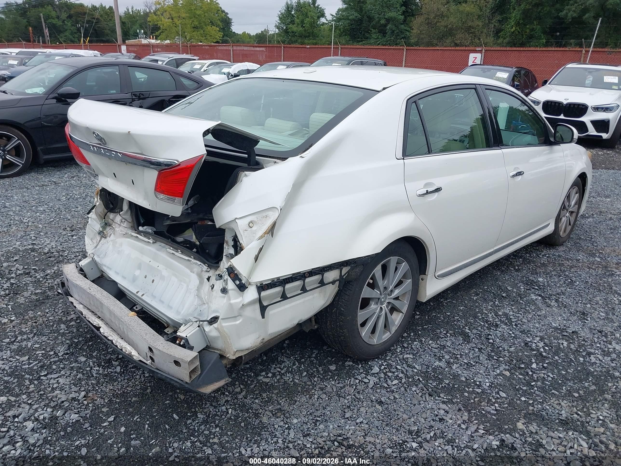 2012 Toyota Avalon Limited White vin: 4T1BK3DB9CU473632