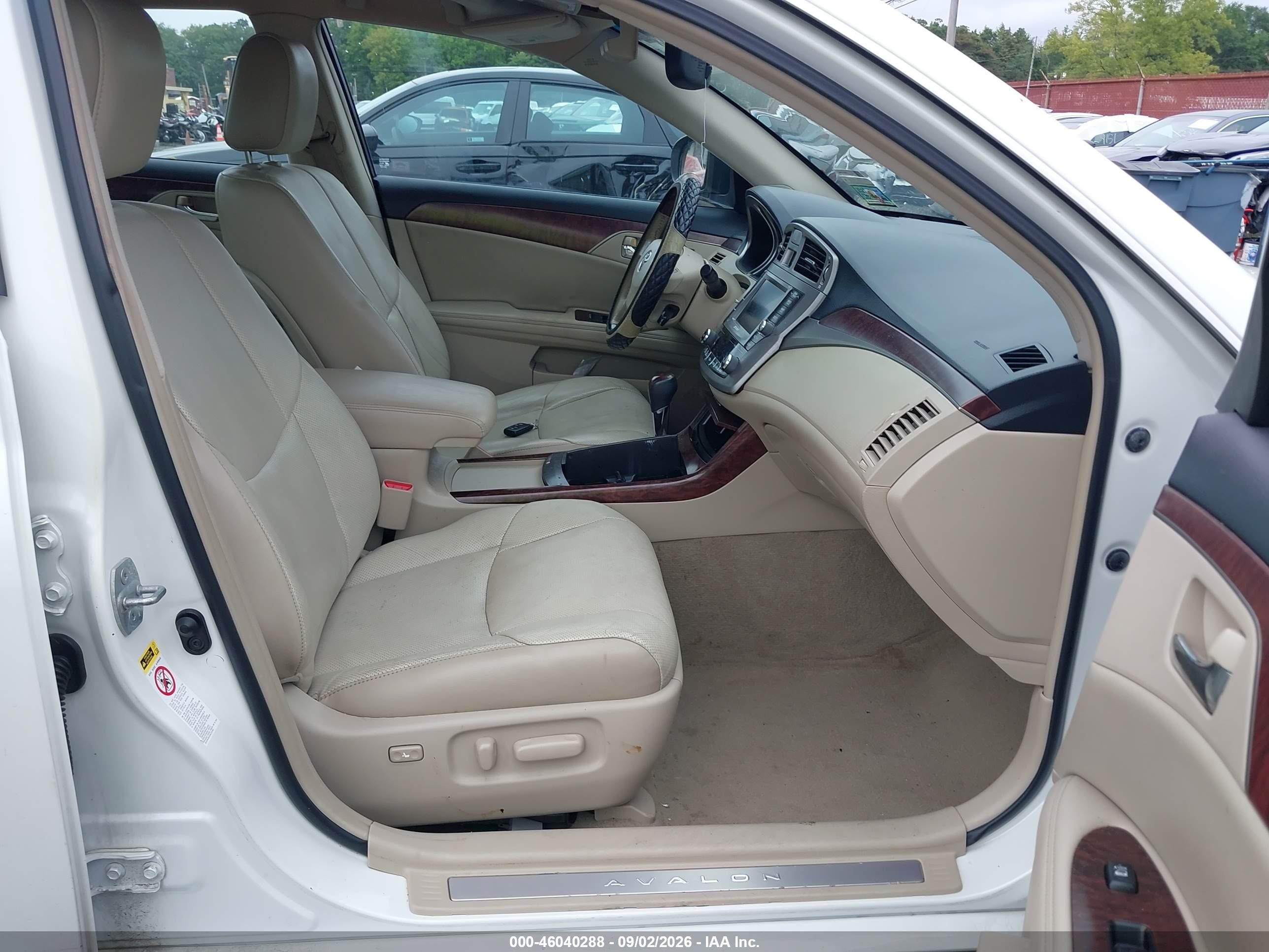 2012 Toyota Avalon Limited White vin: 4T1BK3DB9CU473632