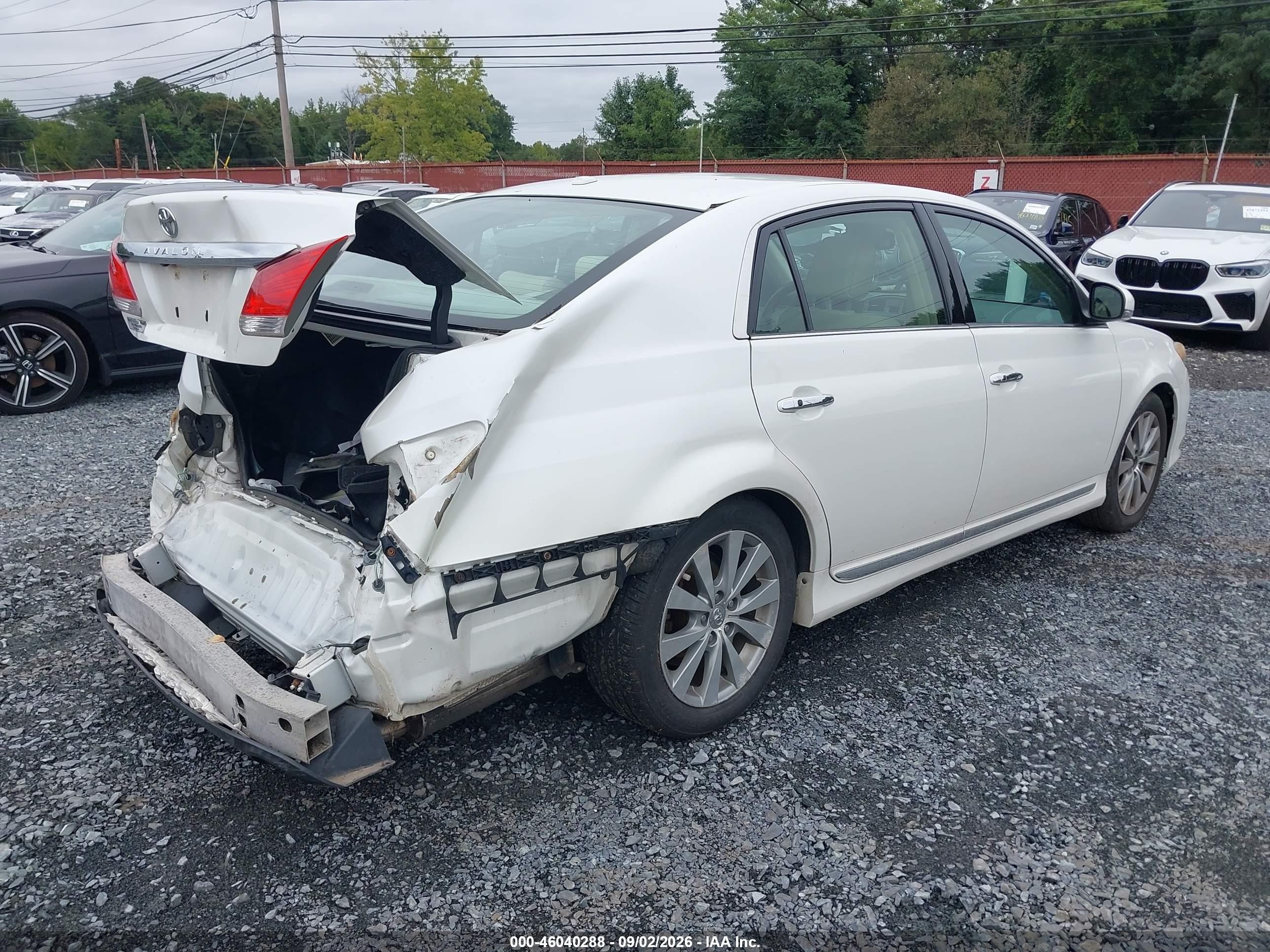 2012 Toyota Avalon Limited White vin: 4T1BK3DB9CU473632
