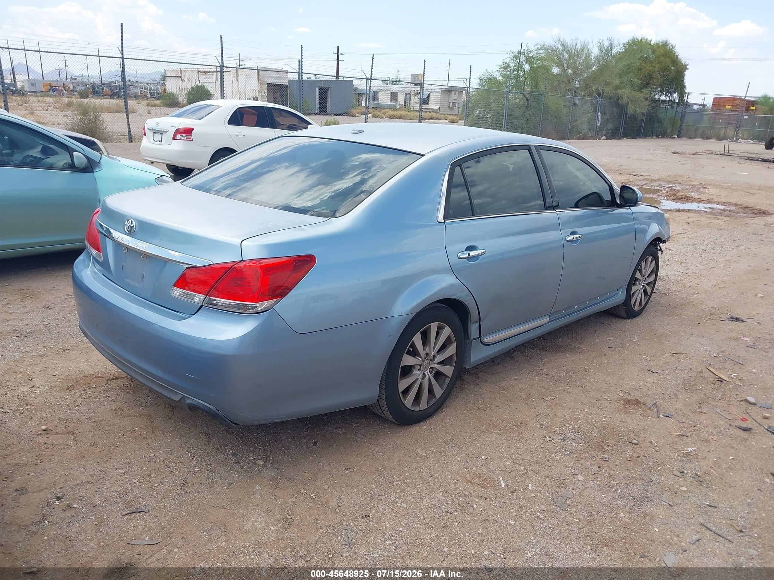2011 Toyota Avalon Limited Blue vin: 4T1BK3DBXBU371254