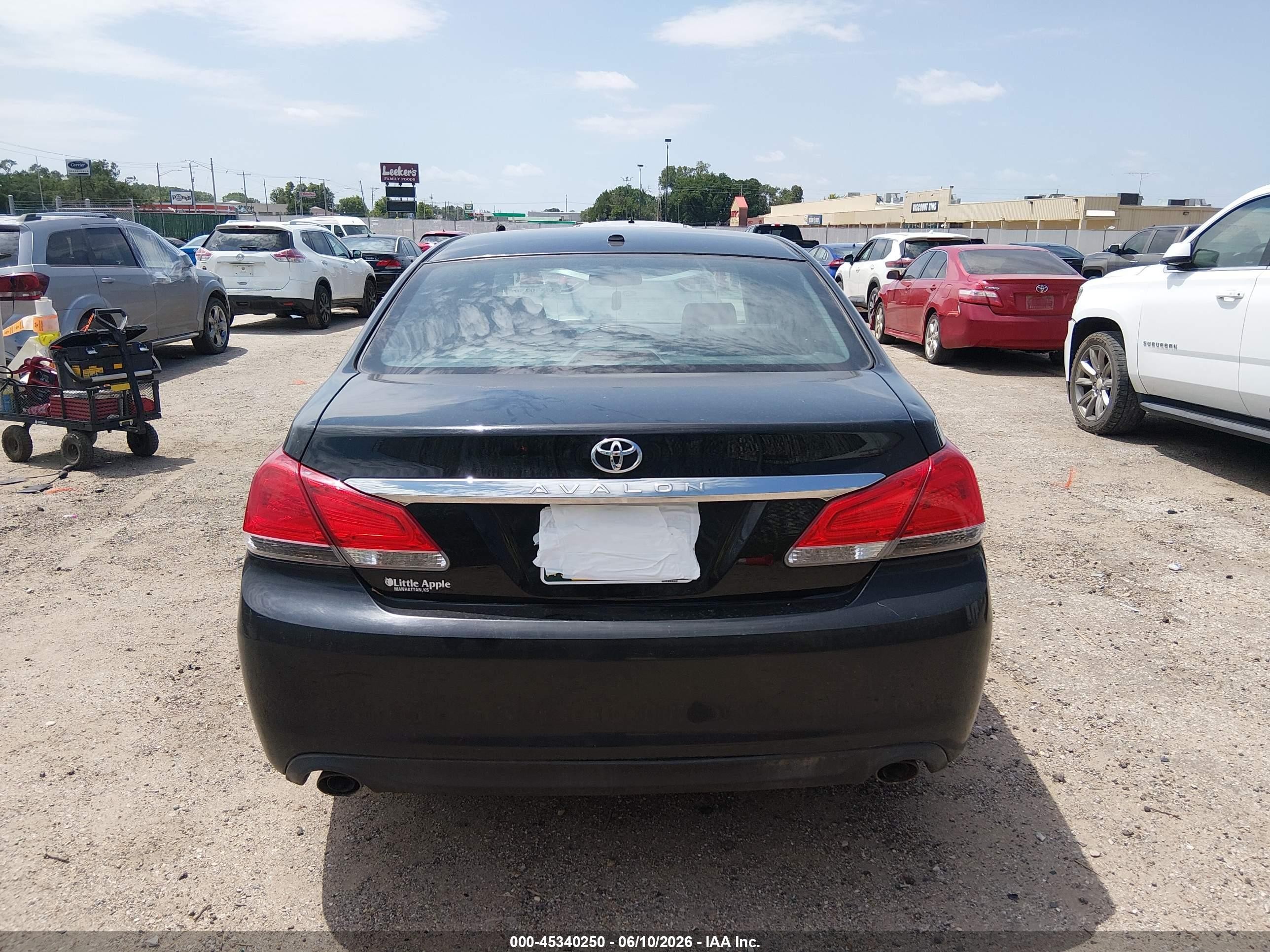 2012 Toyota Avalon   Black vin: 4T1BK3DBXCU443796