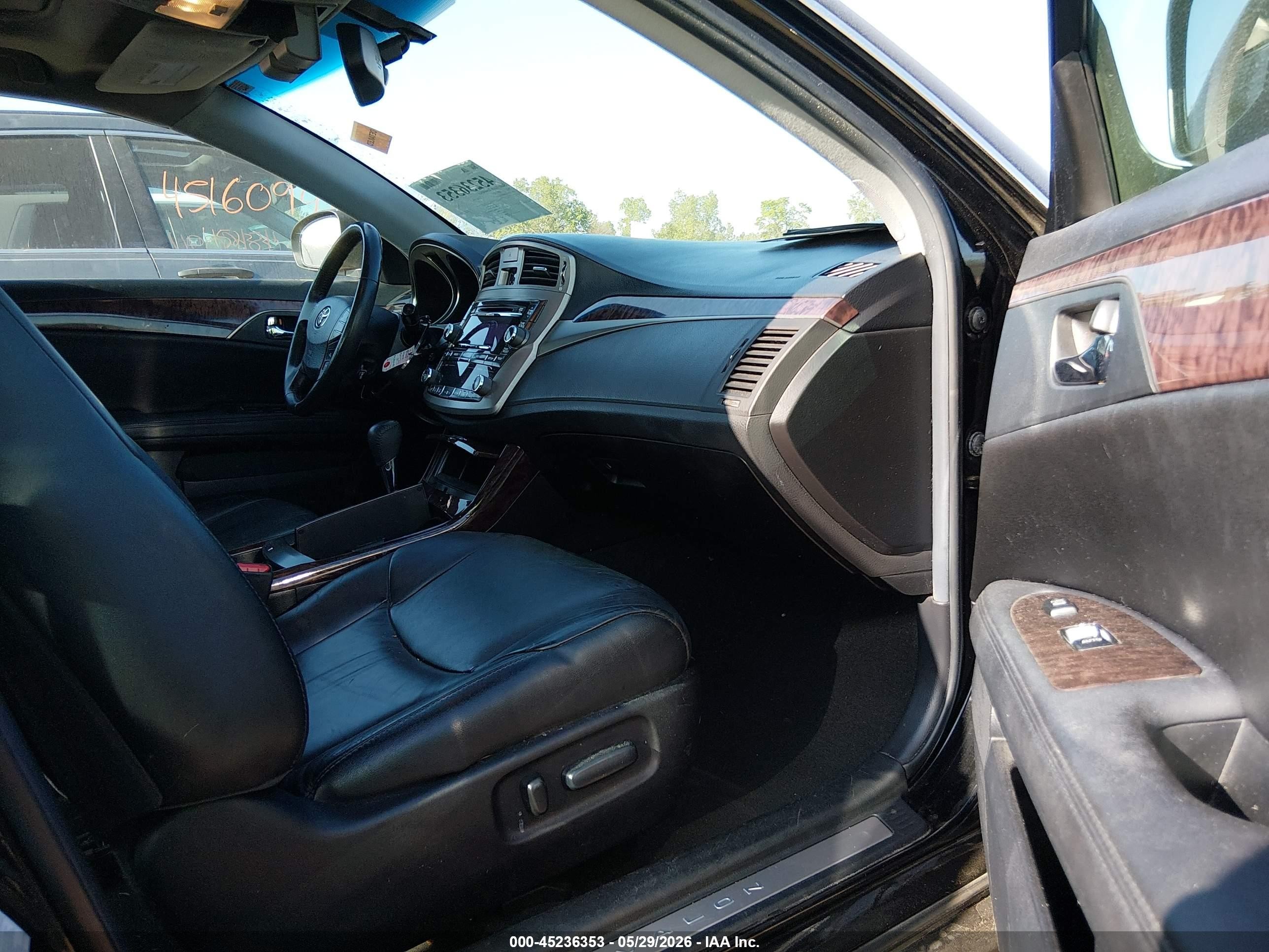 2012 Toyota Avalon   Black vin: 4T1BK3DBXCU451977