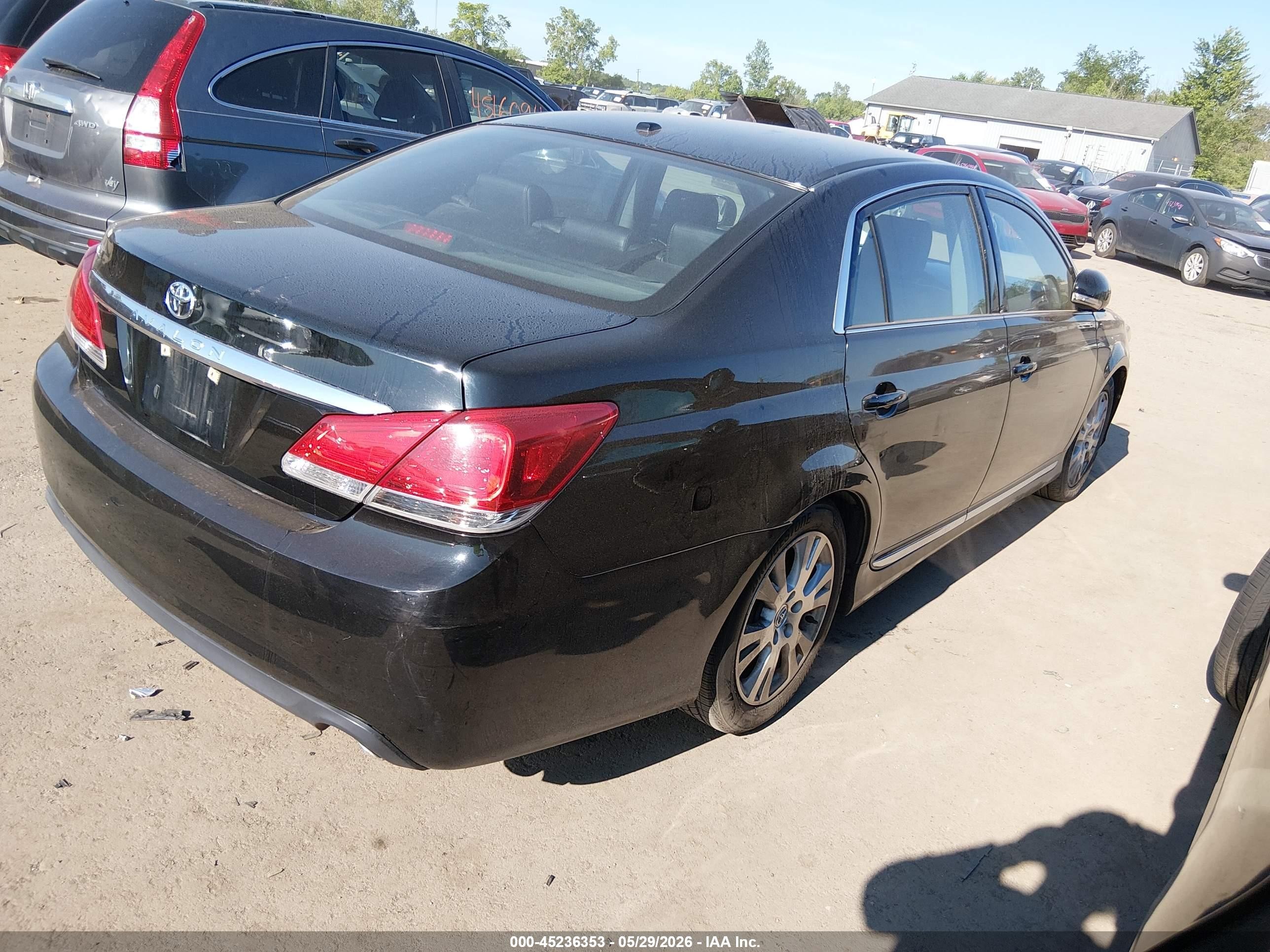 2012 Toyota Avalon   Black vin: 4T1BK3DBXCU451977