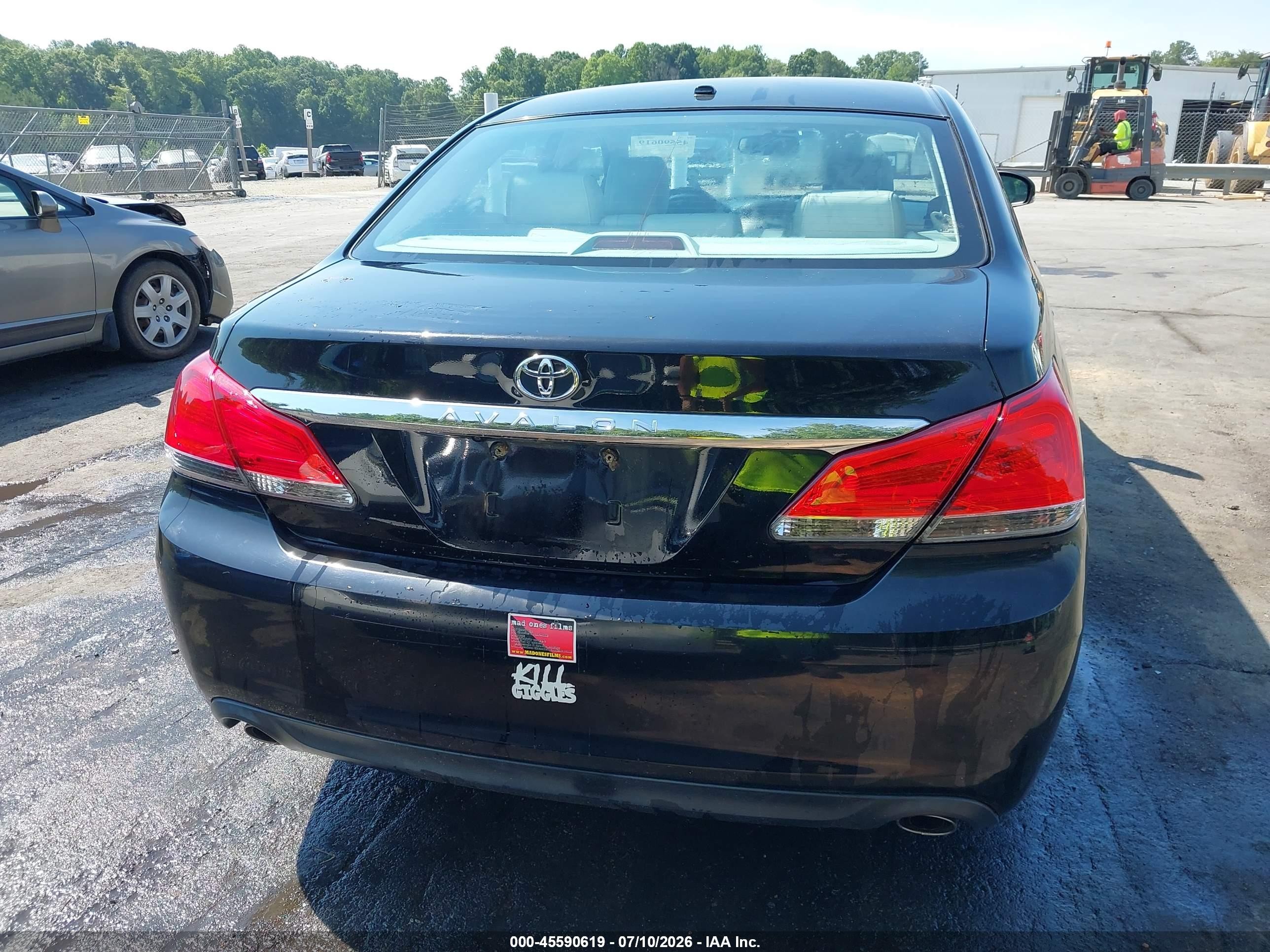 2012 Toyota Avalon Limited Black vin: 4T1BK3DBXCU461750